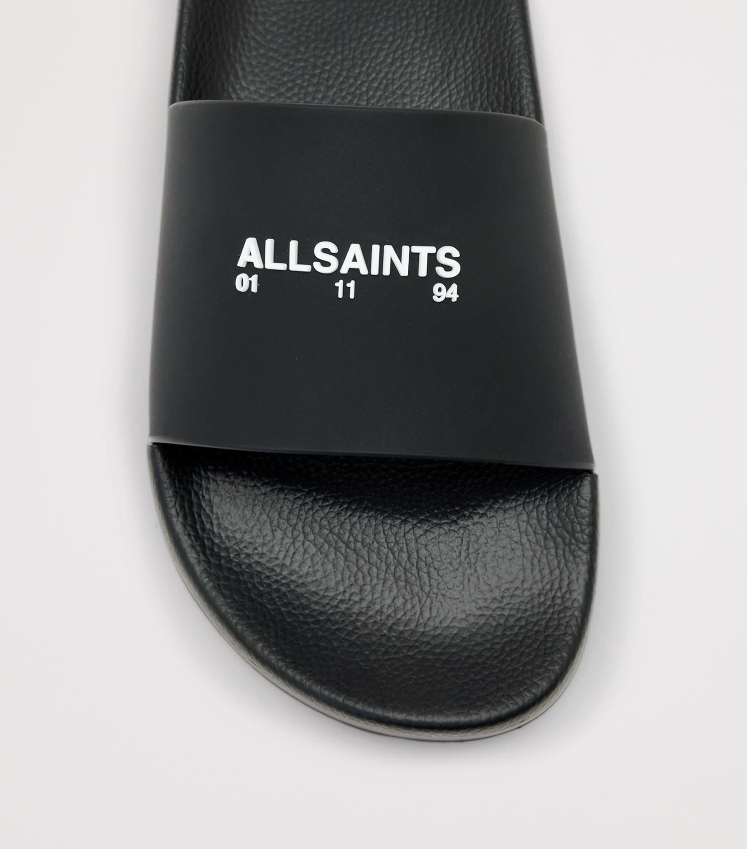 AllSaints Rubber Date Slides Black Image 3