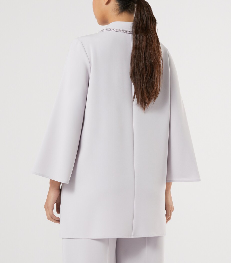 Marina Rinaldi Womens Rhinestone-Trim Blouse Lavender Image 3