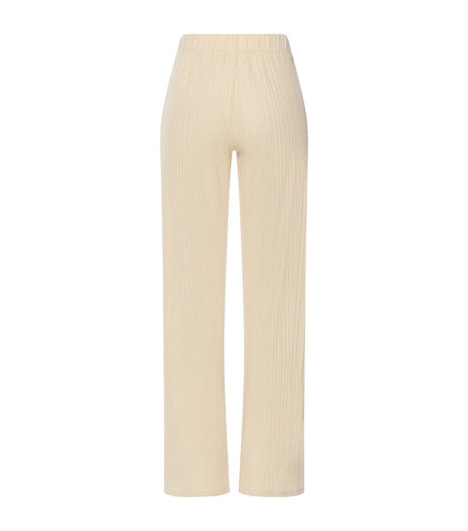 Hanro Womens Summer Knits Straight Trousers Oyster Gray Image 5