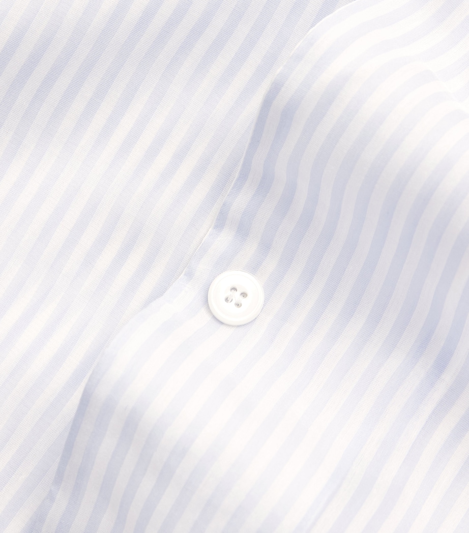 Eleventy Womens Cotton-Silk Striped Shirt Nuvola Image 6