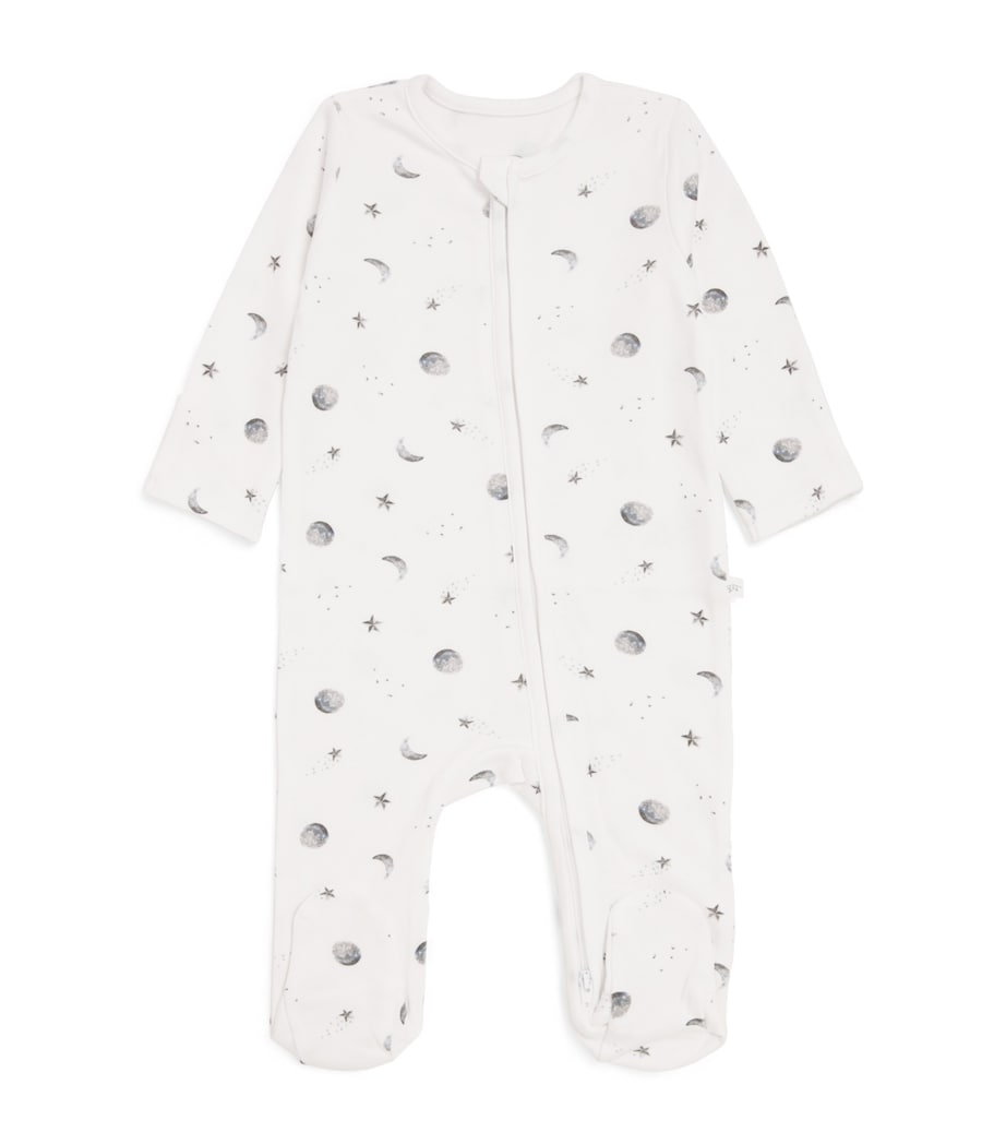 Rosa & Blue Starlit Moon All-In-One (0-3 Months) White Image 1