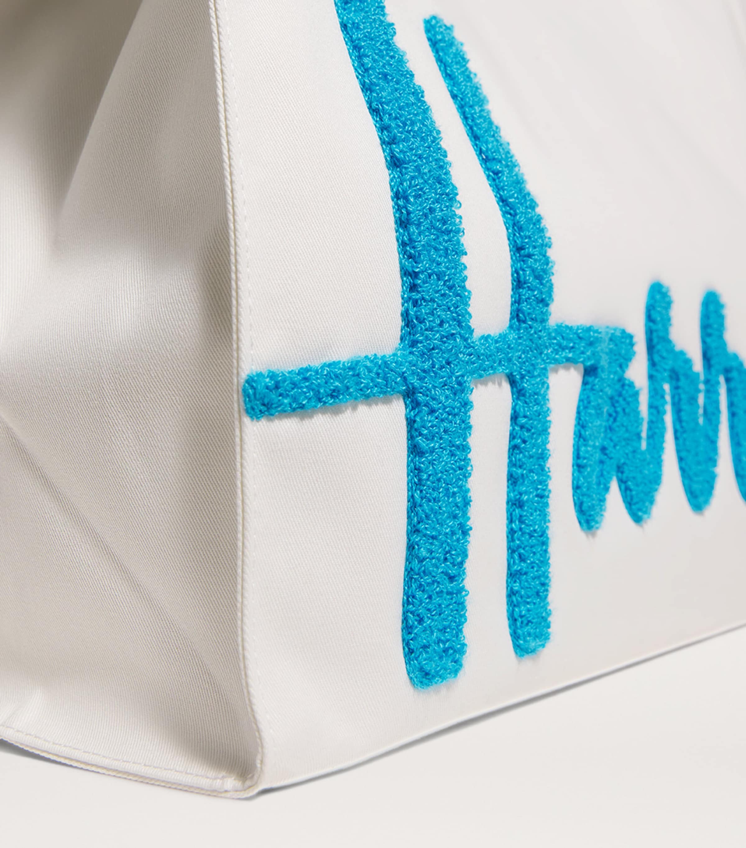 Large Cotton Logo Tote Bag BRIGHT BLUE Image 6