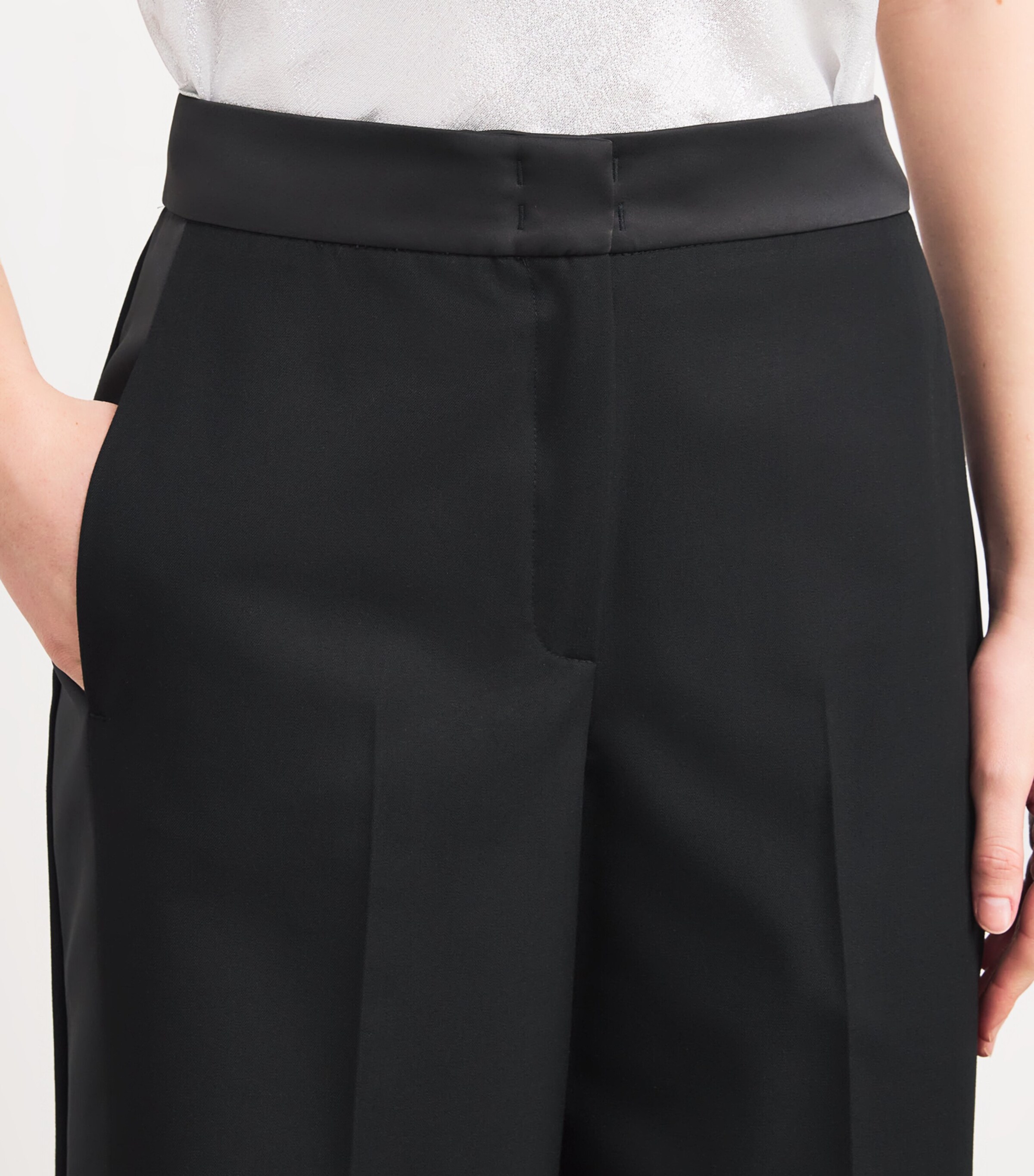 Twill Tuxedo Trousers BLACK Image 6