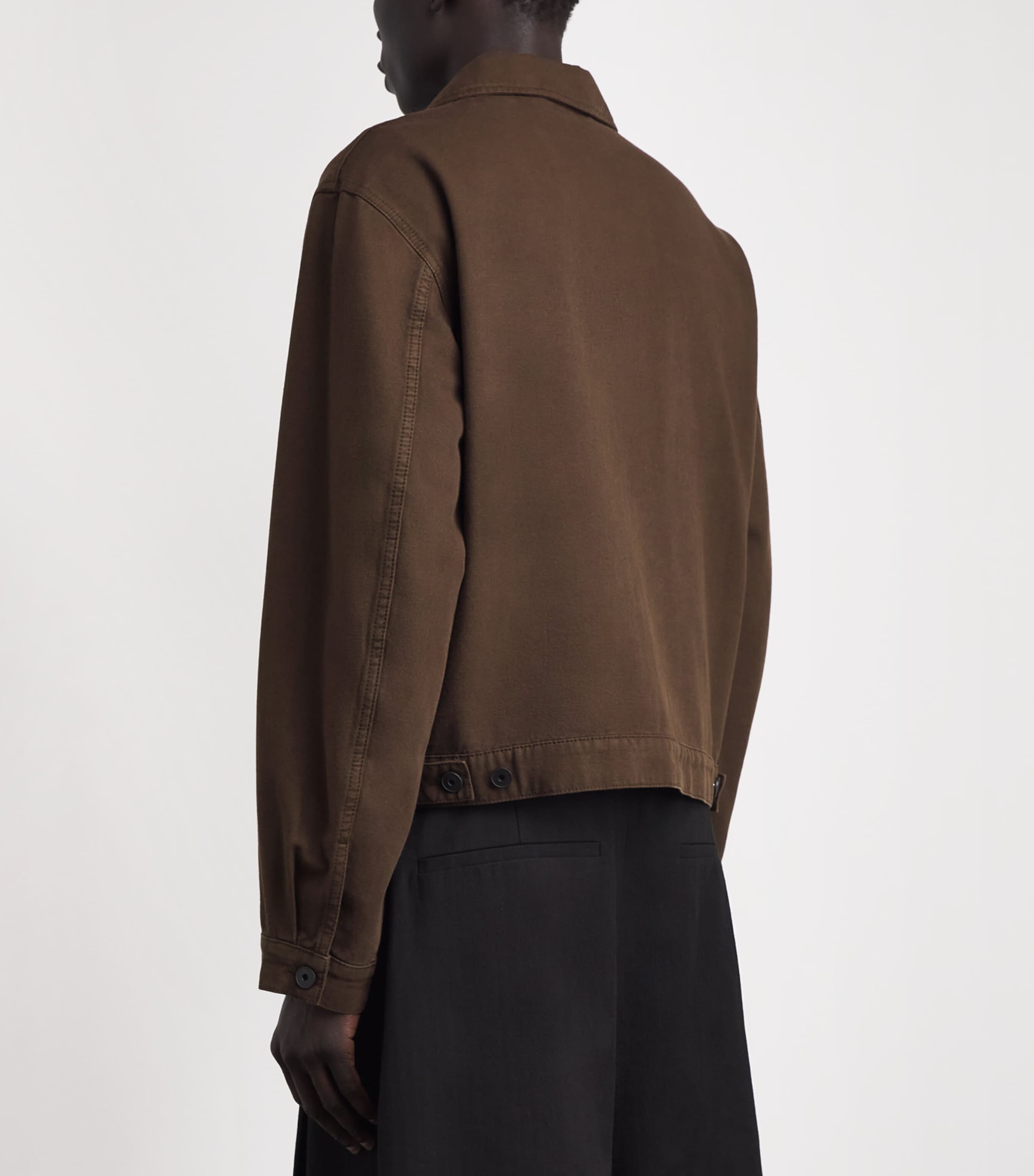 Lemaire Mens Trucker Denim Jacket Cacao/ Image 5