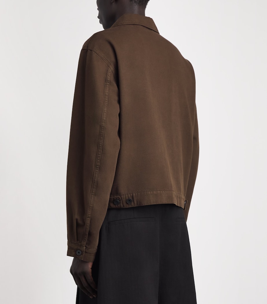 Lemaire Mens Trucker Denim Jacket Cacao/ Image 5