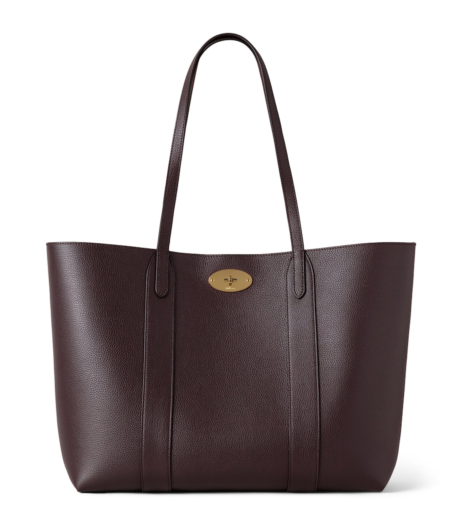Small Leather Bayswater Tote Bag EBONY Image 1