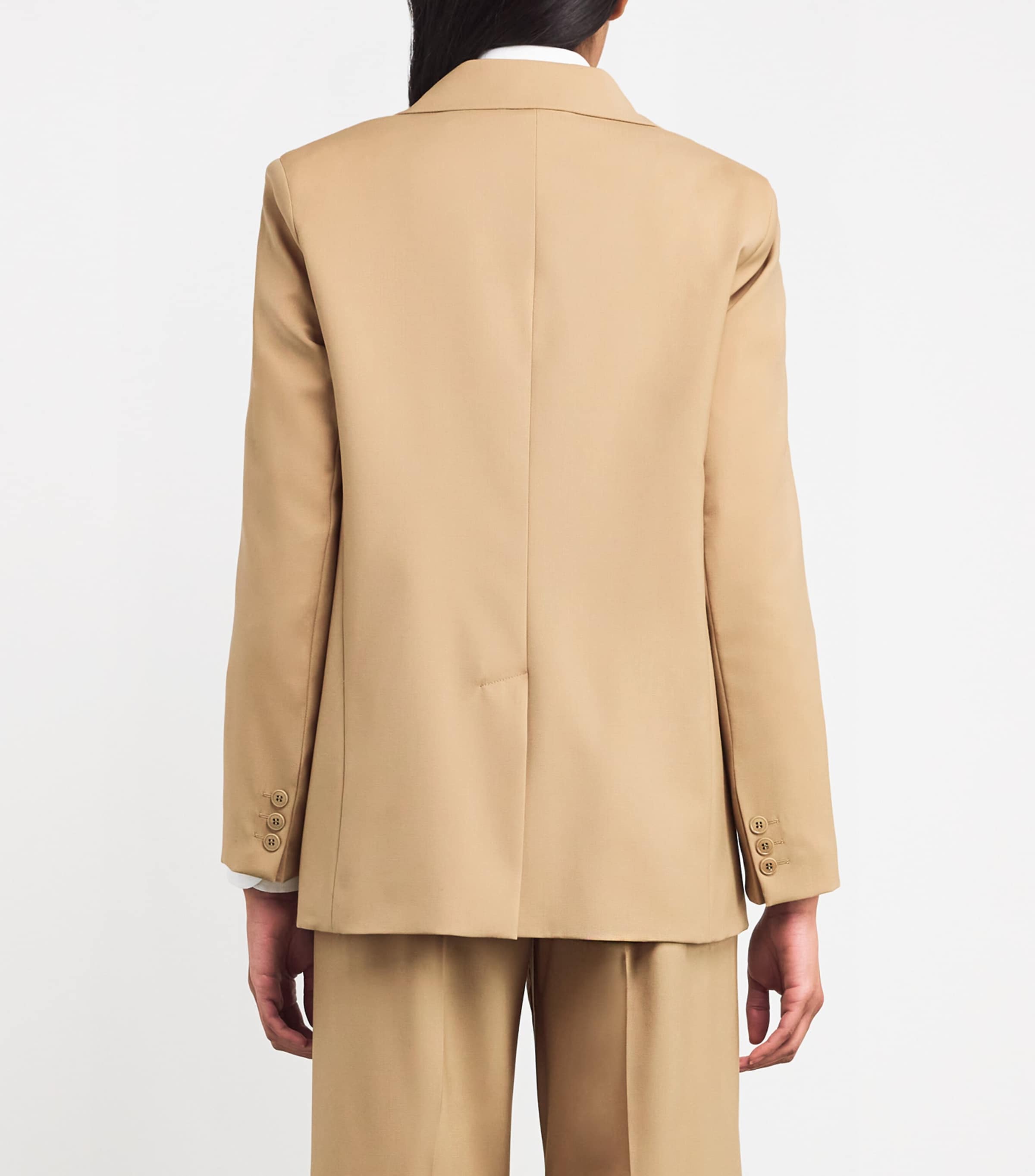 Wool Canvas Blazer BEIGE Image 4