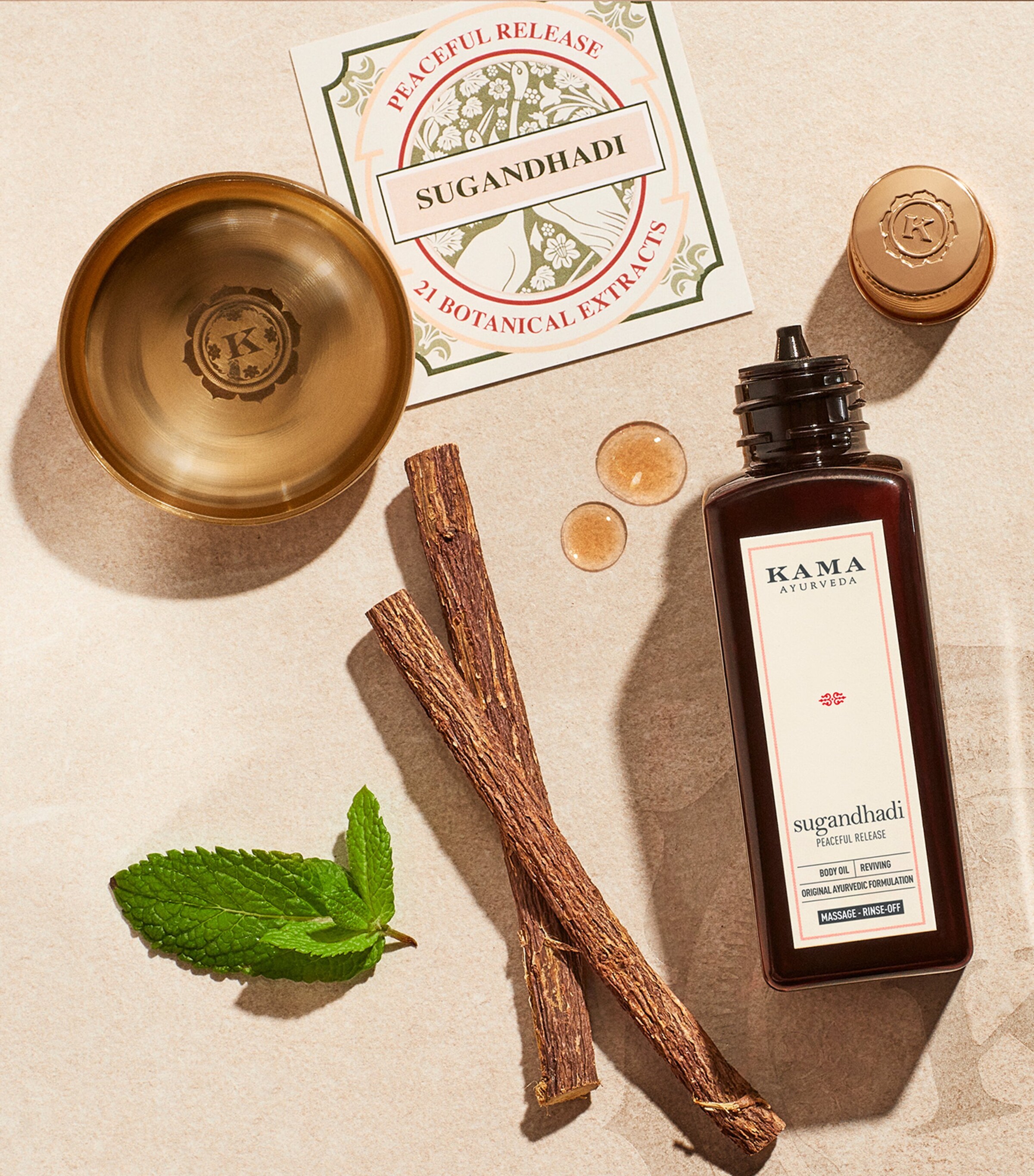 KAMA AYURVEDA Sugandhadi Massaging Body Oil (100ml) Image 5