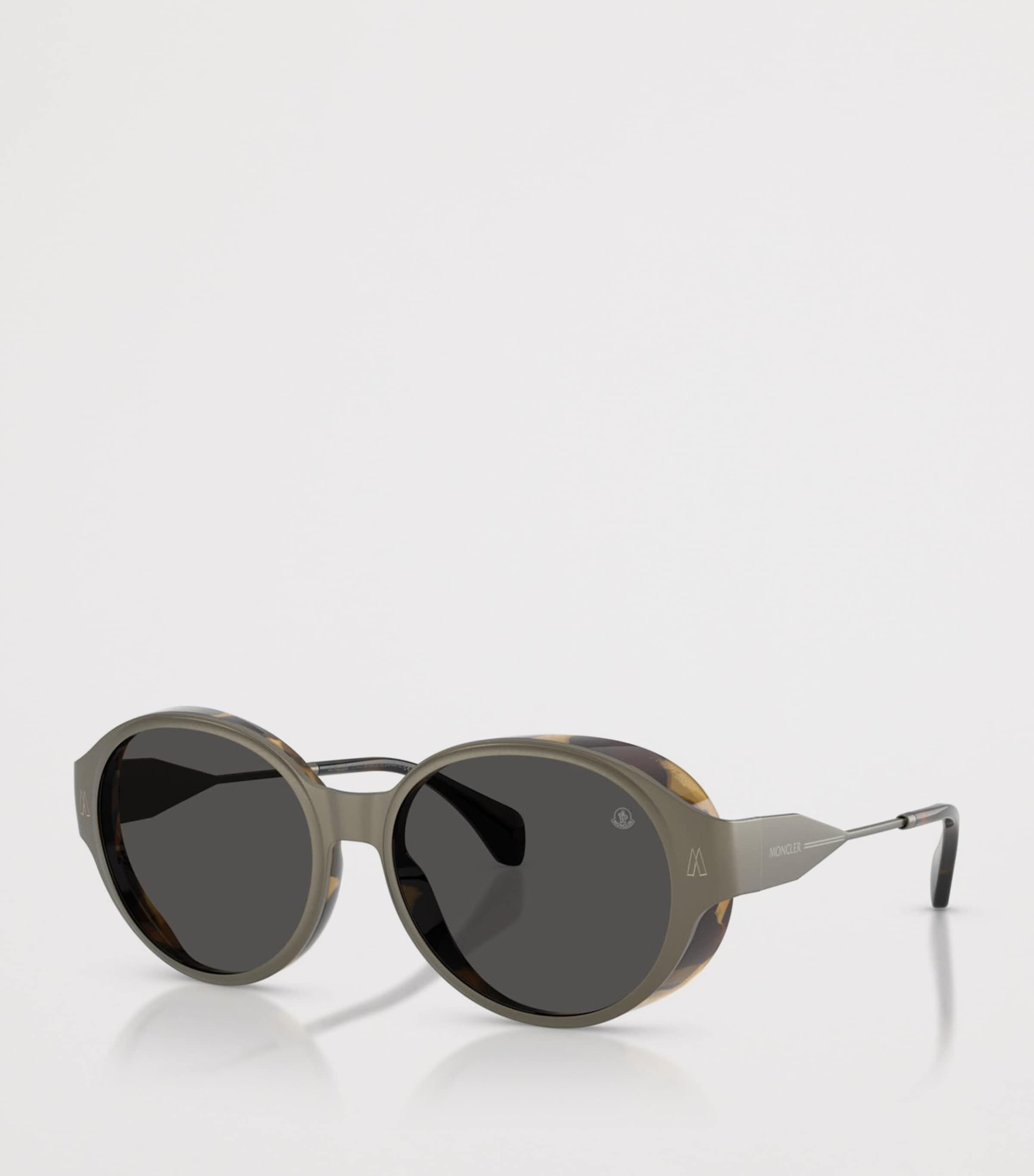 Moncler Titanium Auros Round Sunglasses Grey Image 2