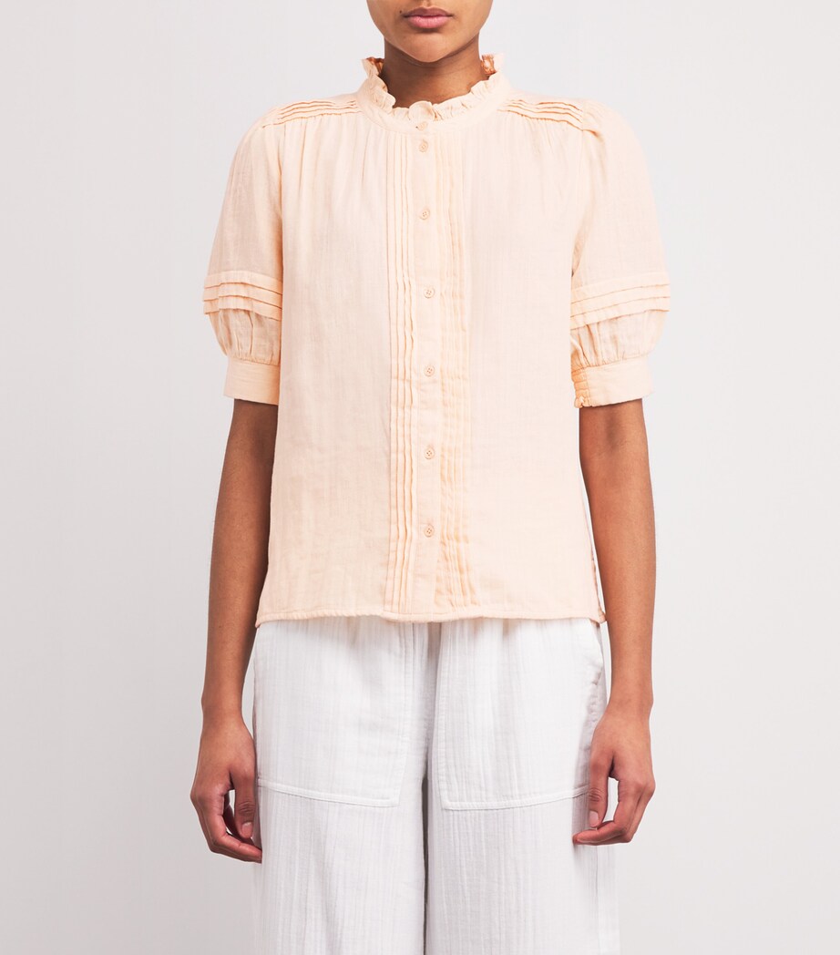 Cotton Ruffle Blouse PEACH SHERBET Image 3