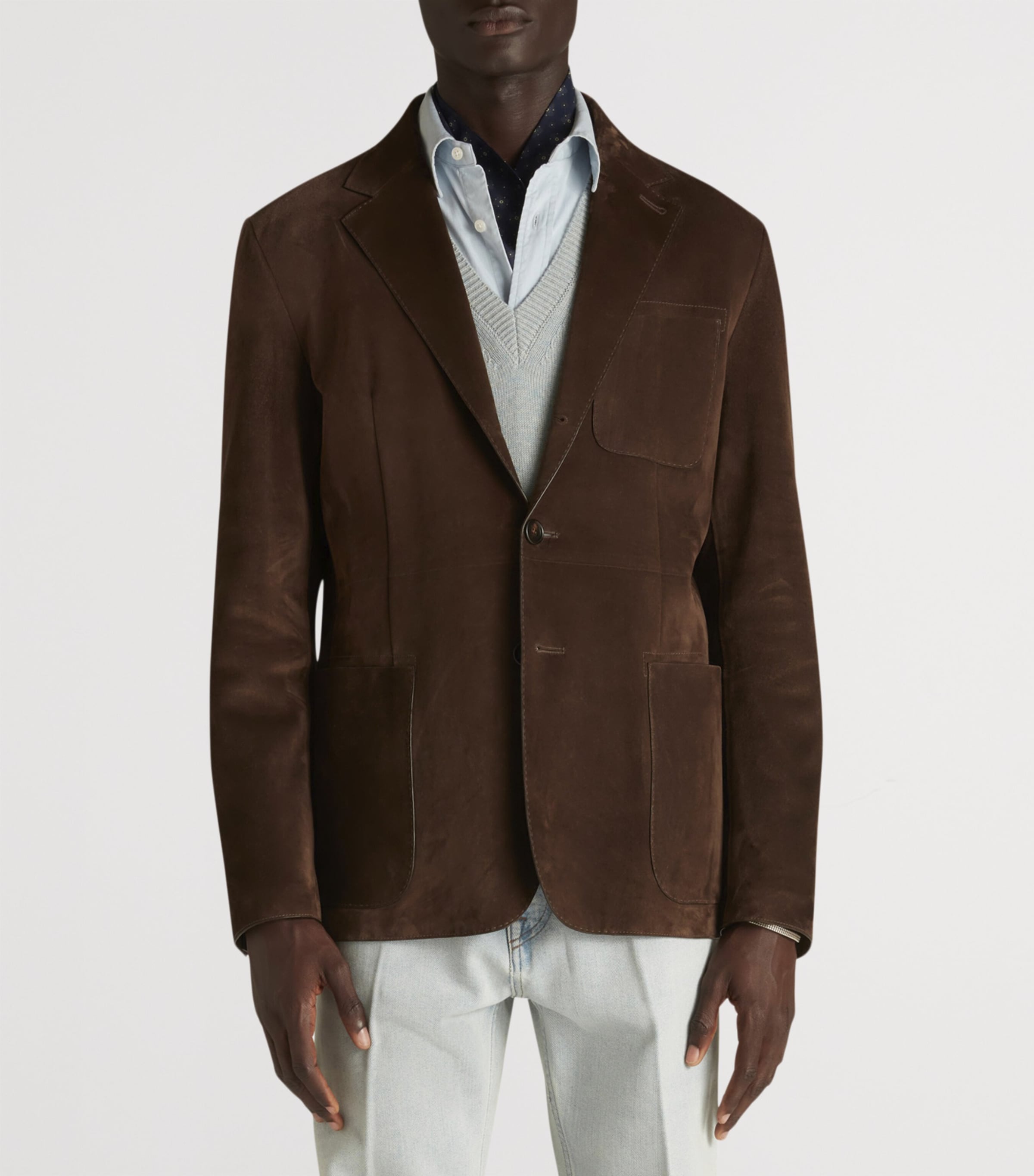 Suede Blazer 203COFFEE Image 3