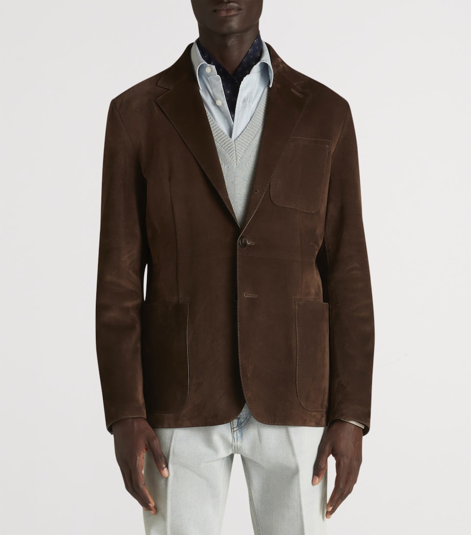 Suede Blazer 203COFFEE Image 3