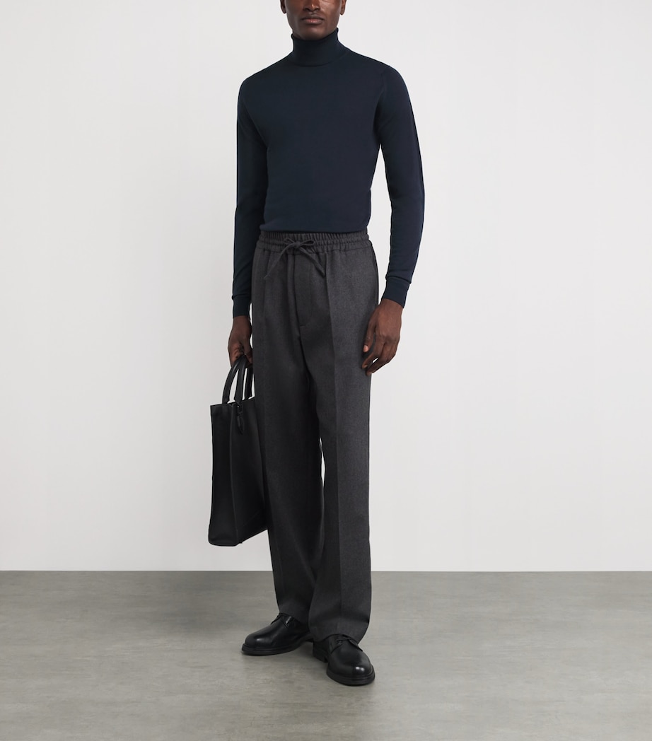 Merino Wool Cherwell Rollneck Sweater MIDNIGHT Image 3