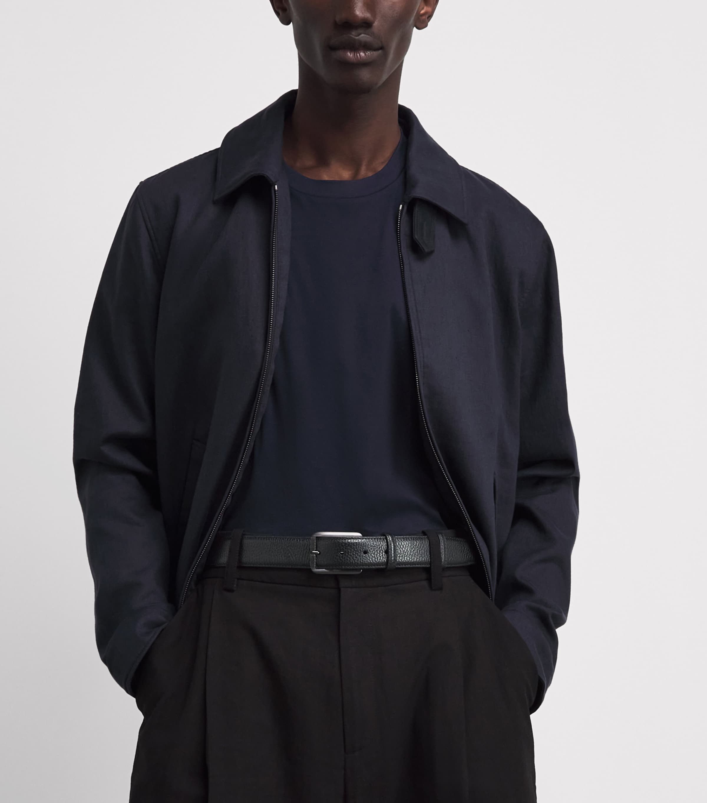 Elliot Rhodes Grained Leather Belt Black Image 2