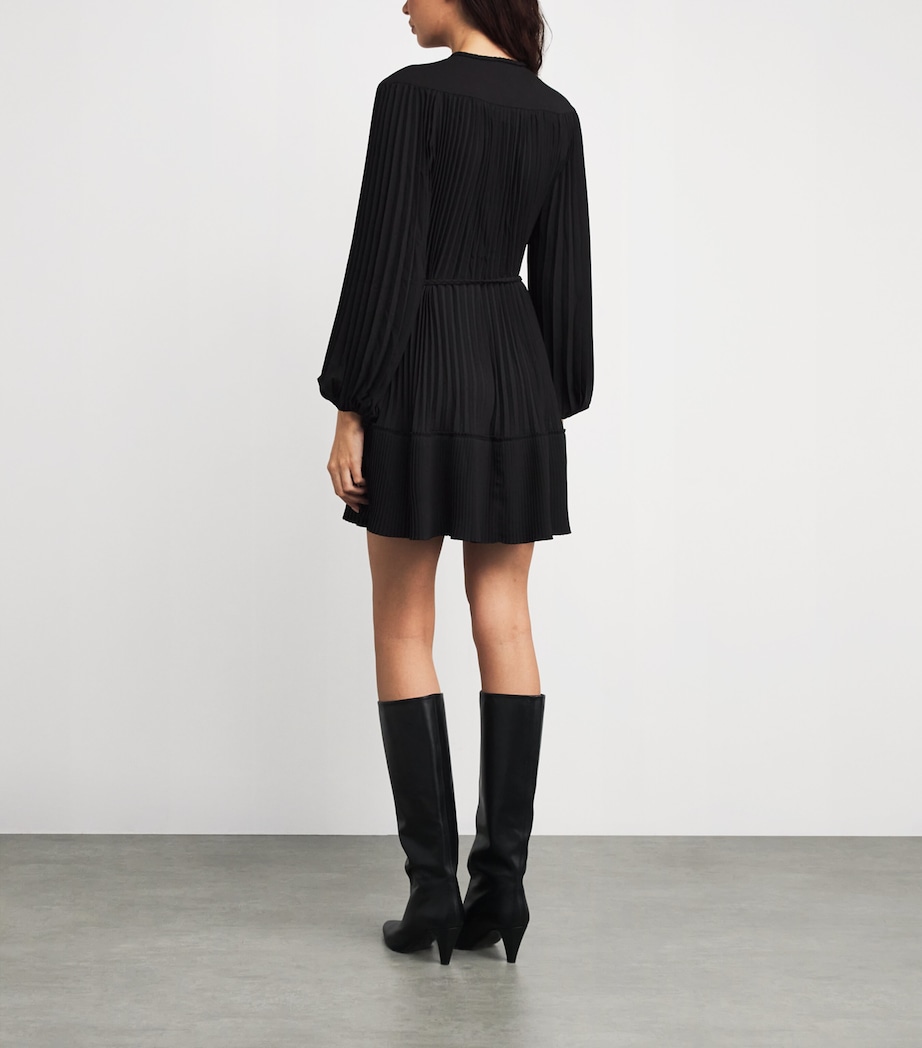 Bead-Detail Mini Dress BLACK Image 3