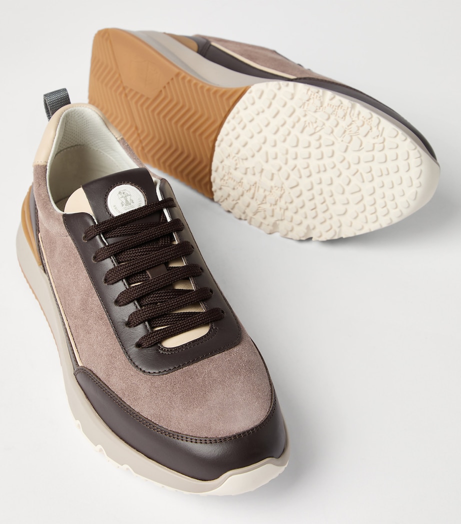 Suede-Calfskin Runner Sneaker CEA44 Image 6