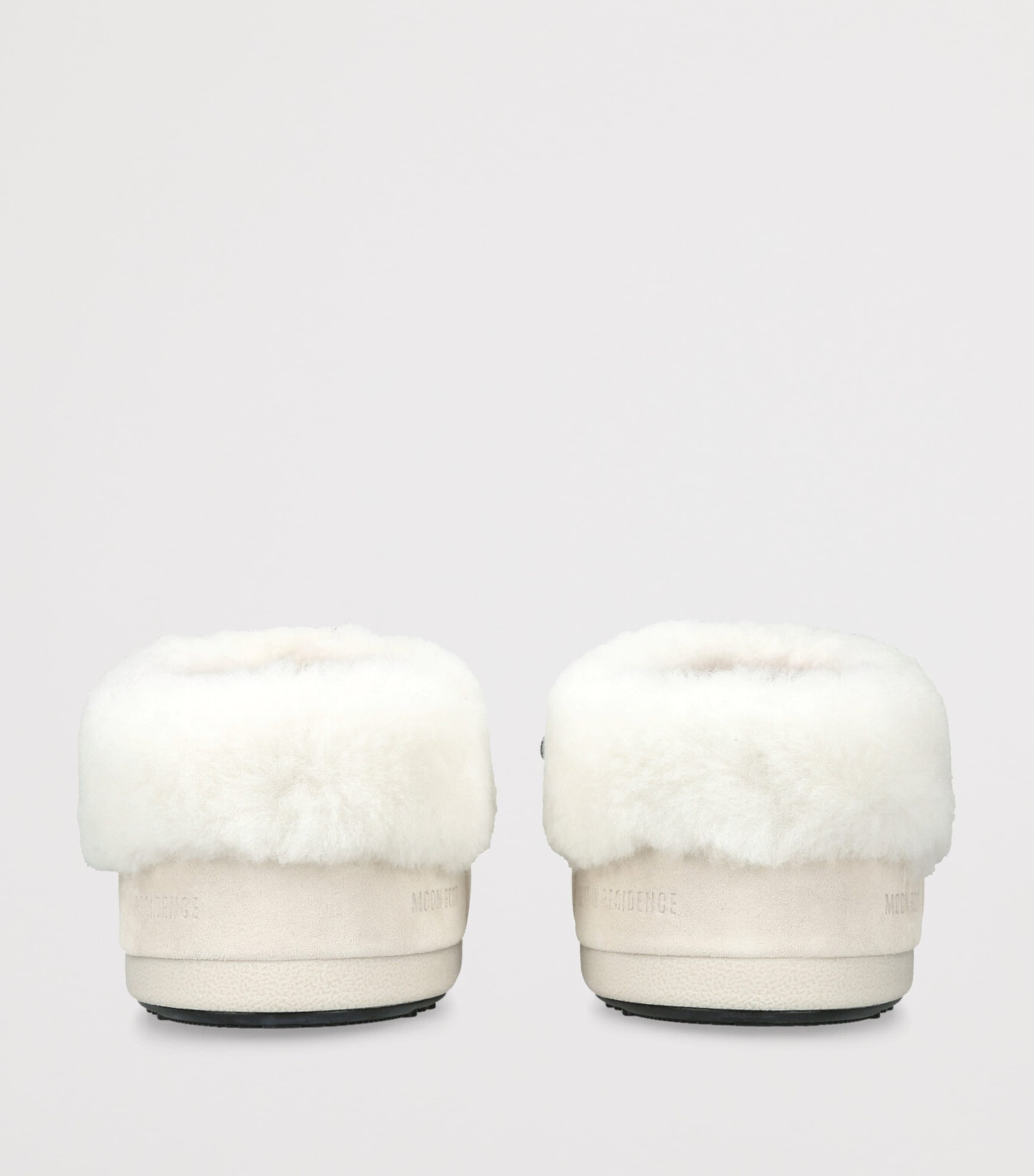x Guest In Residence Suede Shearling-Trim Chalet Mules WHITE Image 2