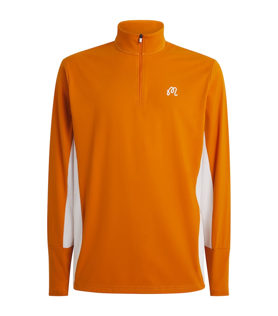 Malbon Golf Mens Santiago Mid Layer Marmalade/cream Image 1