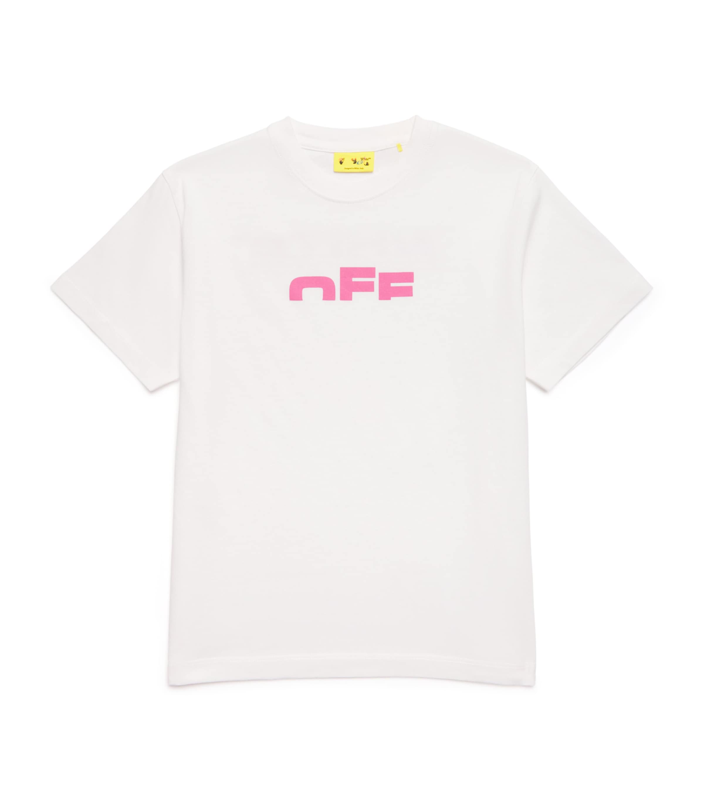 Off-white Kids' Cotton Type Logo T-shirt In White