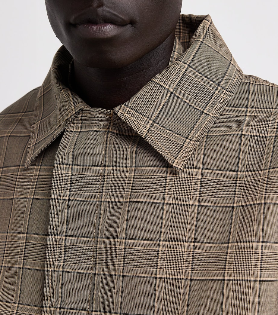 Cotton-Blend Check Chore Jacket BROWN CHECK Image 6