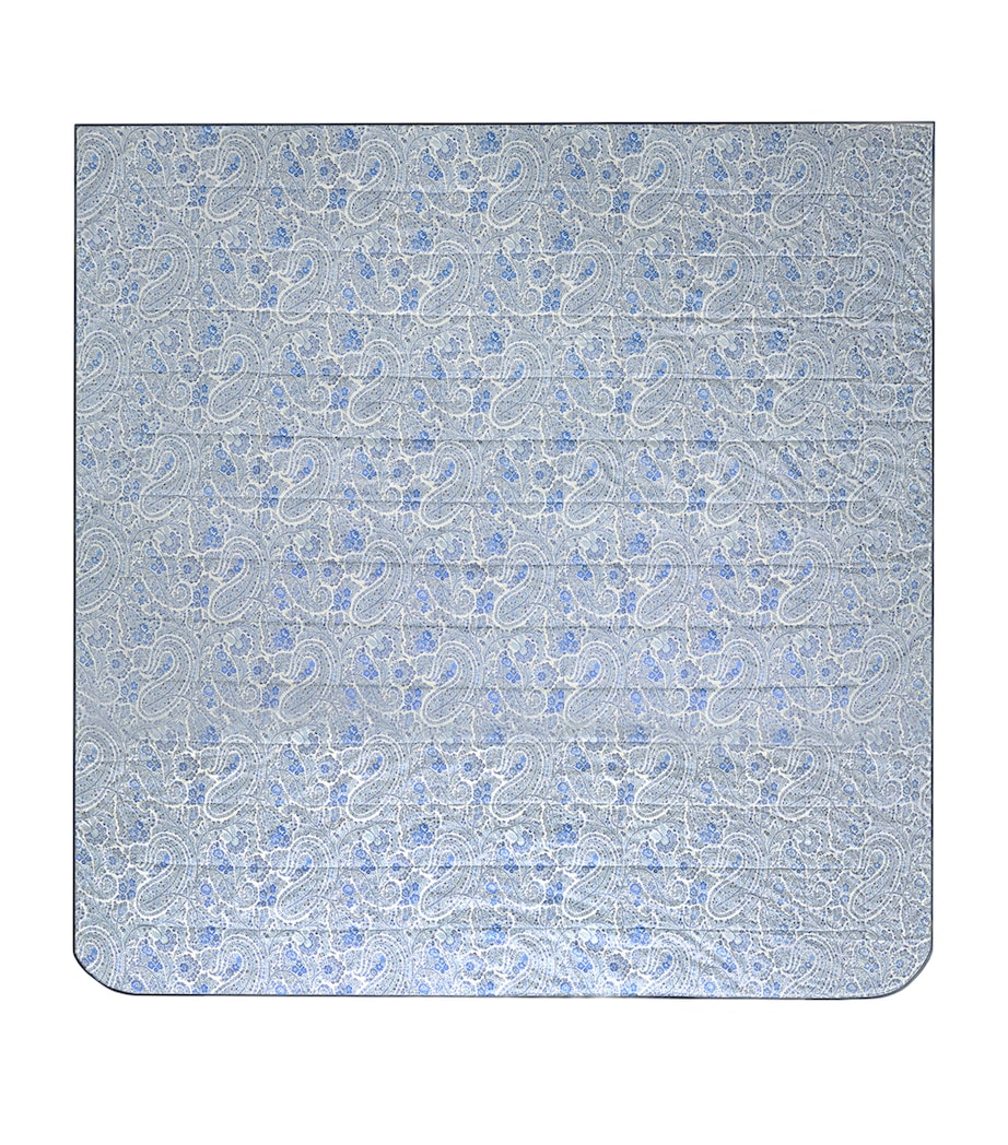 Etro Cotton Quilted Amalia Bedspread (270cm x 270cm) Print On Blue Base Image 1