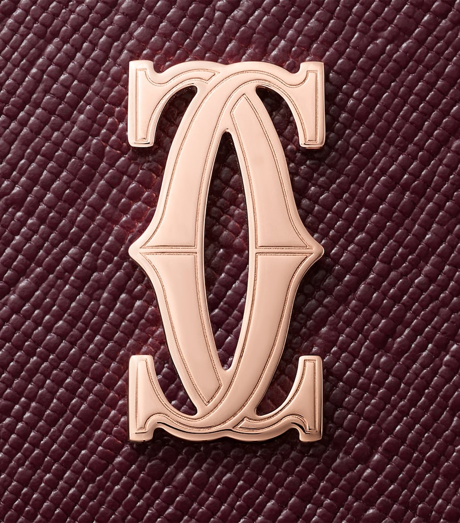 Leather C de Cartier Card Holder GRAPE Image 3