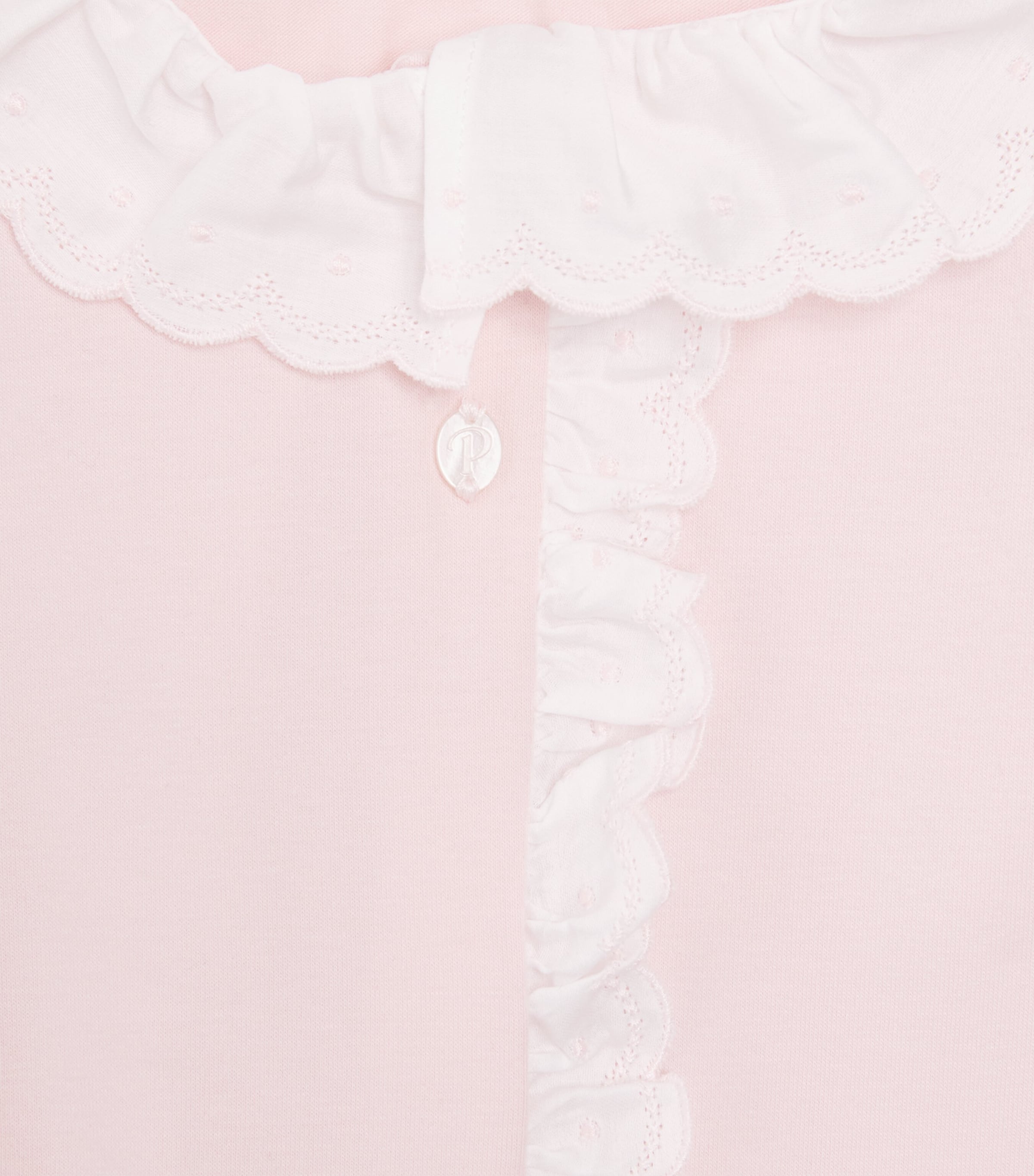 Stretch-Cotton Embroidered All-In-One (1-24 Months) SWEET PINK Image 3