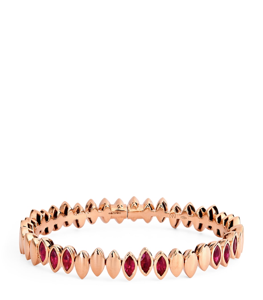 Rose Gold and Ruby Navette Bracelet ROSE GOLD Image 1
