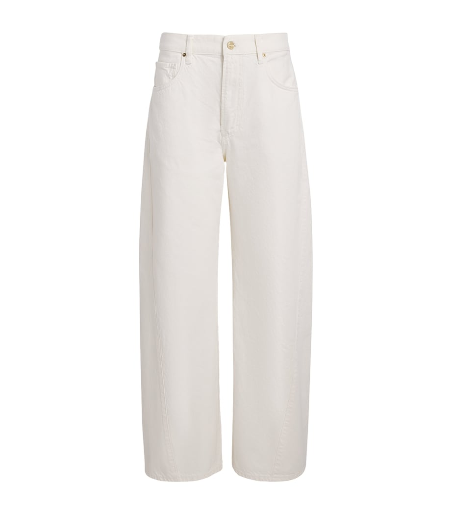 Arellia High-Rise Barrel Jeans TONAL ECRU Image 1