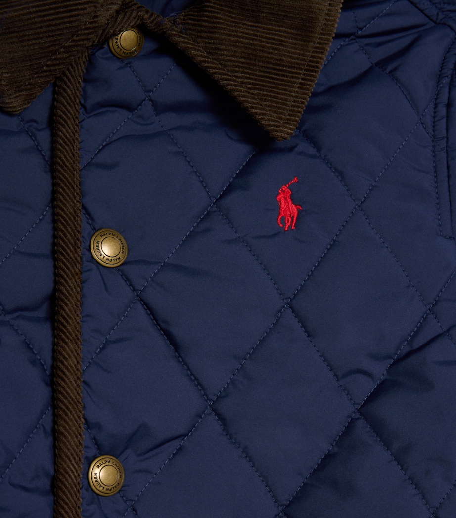 Quilted Barn Jacket (6-14 Years) NAVY Image 2