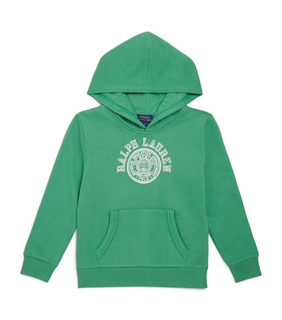 Cotton-Blend Logo Hoodie (6-14 Years) RAFT GREEN Image 1