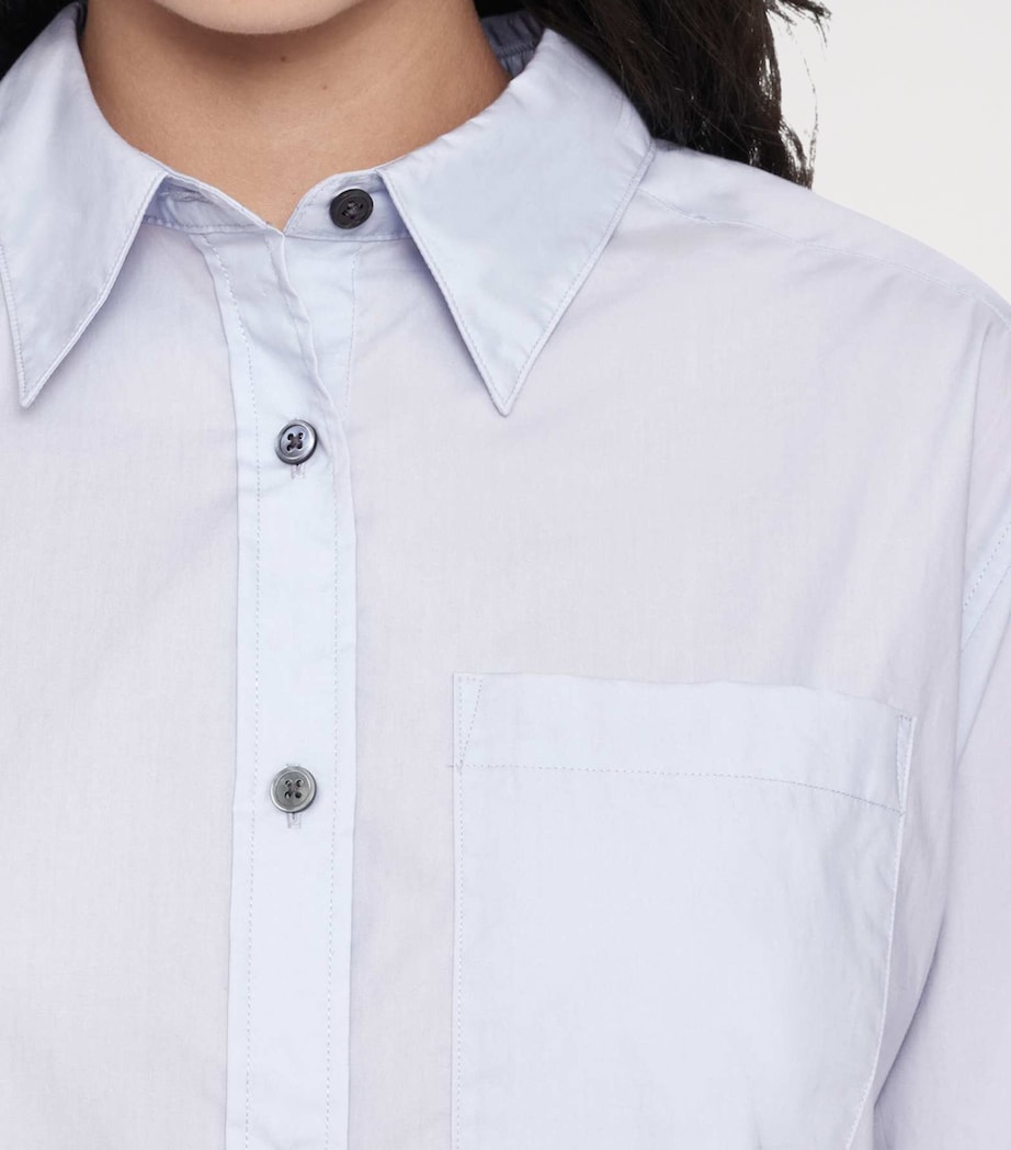 AllSaints Womens Organic Cotton Kaia Oversized Shirt Ice Blue Image 4