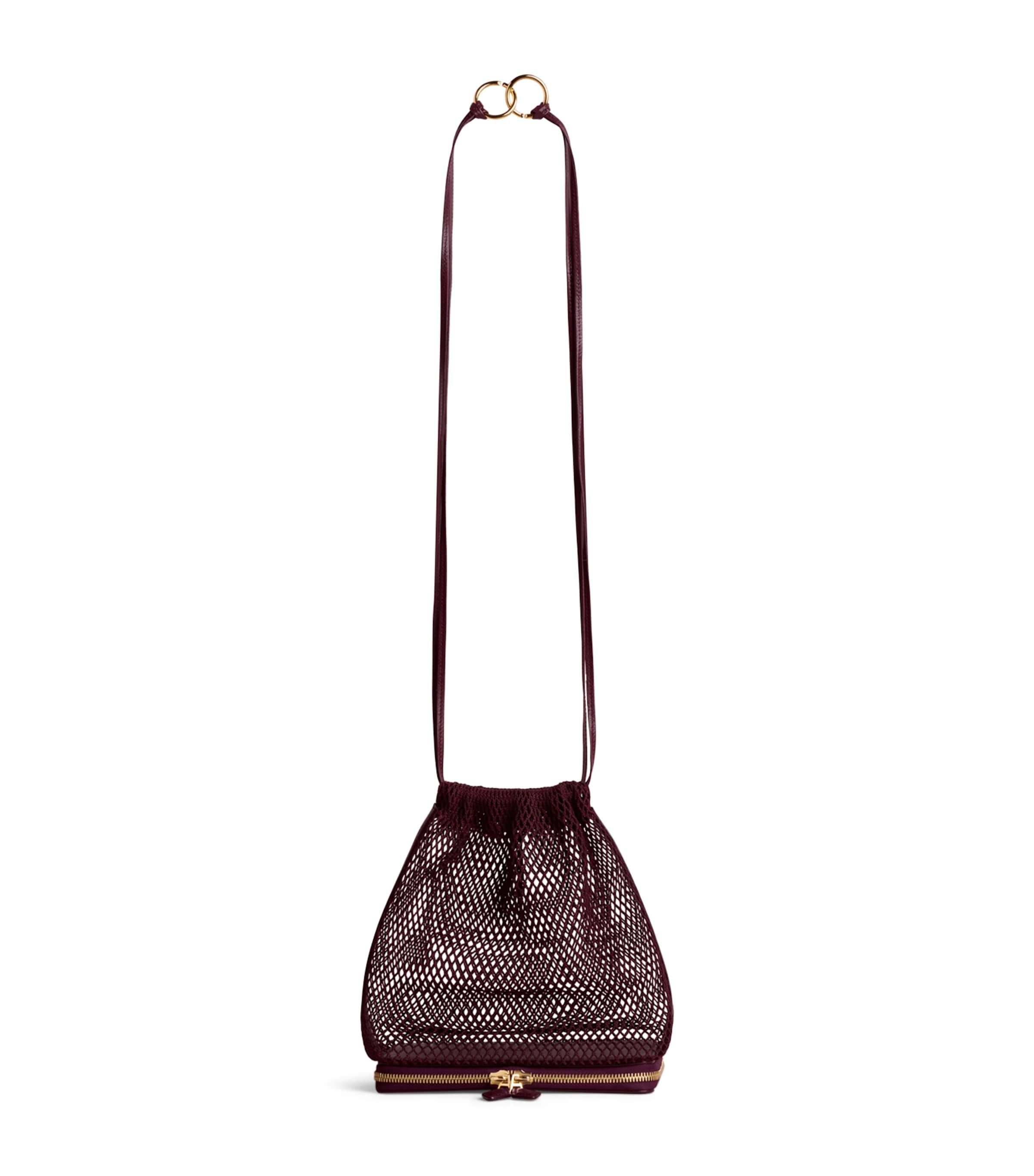Alaïa Mesh Pochon Shoulder Bag Garnet Red Image 1