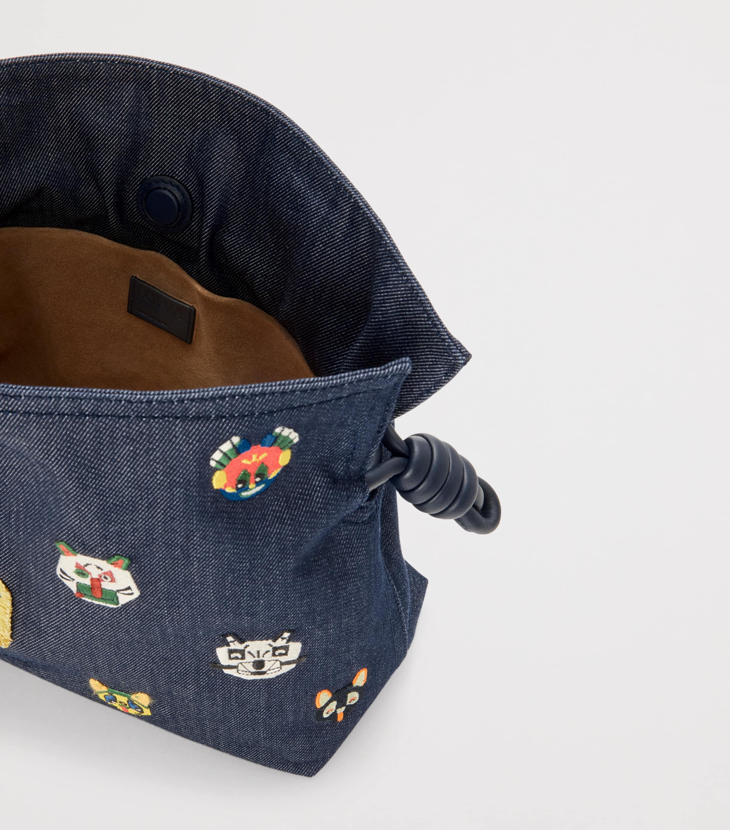 x Louis Wain Medium Denim Flamenco Purse BLUE Image 6