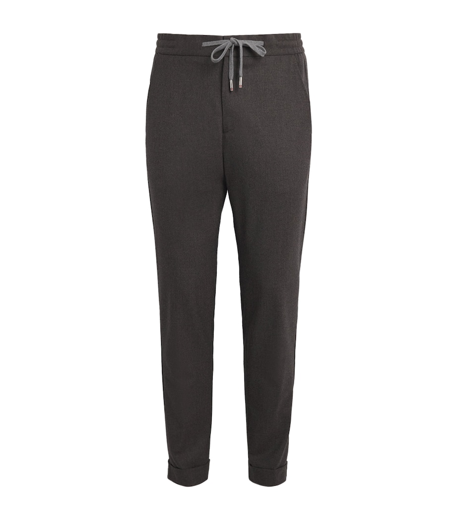 Marco Pescarolo Womens Cashmere Drawstring Trousers Brown Image 1