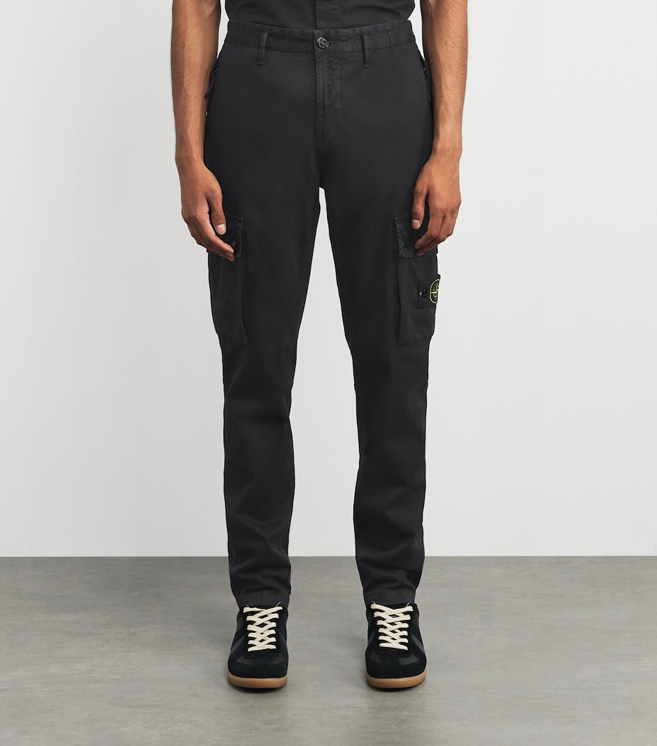 Faded Slim Cargo Trousers V0129 Image 3