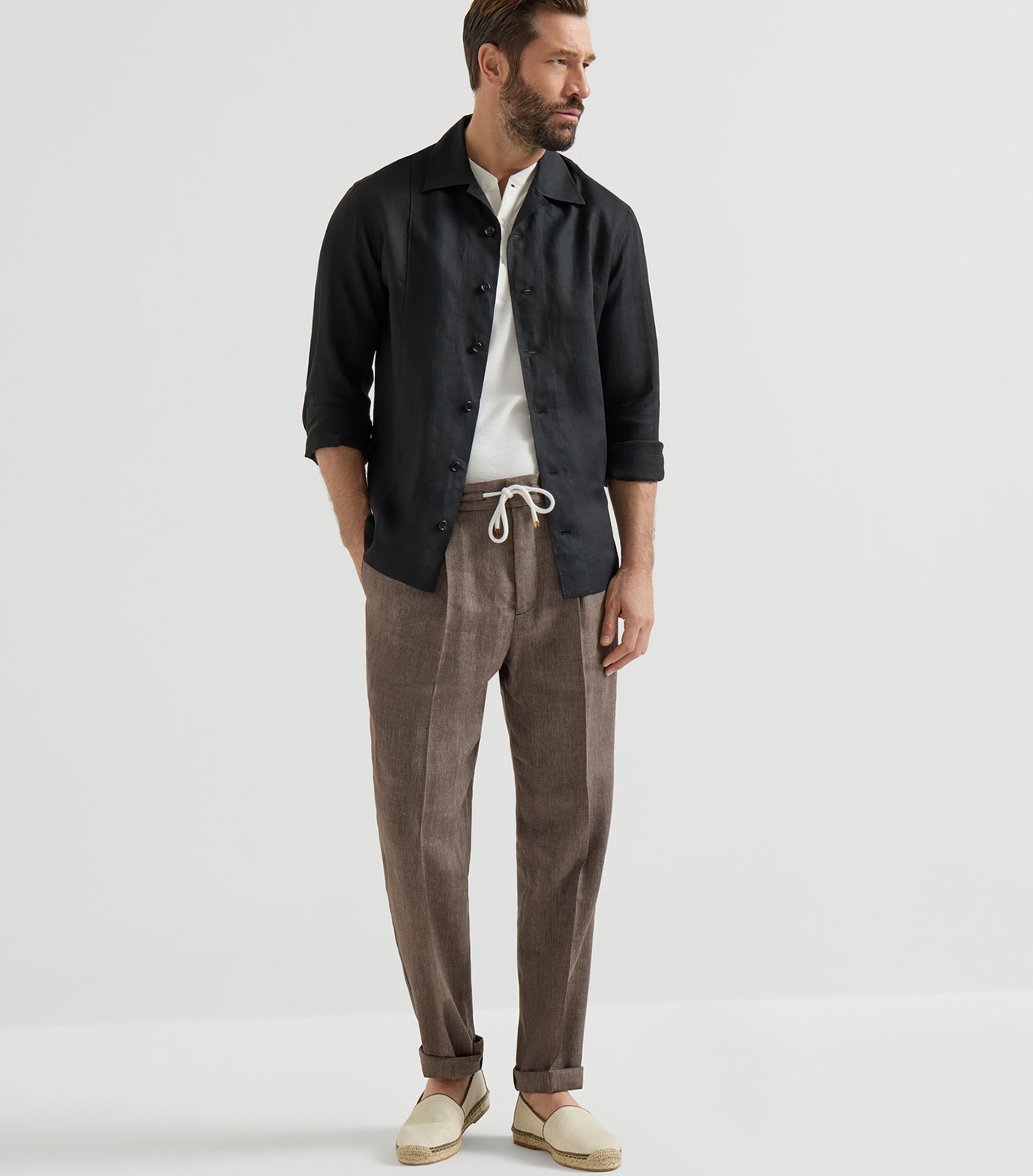 Brunello Cucinelli Mens Drawstring Leisure Trousers Image 4