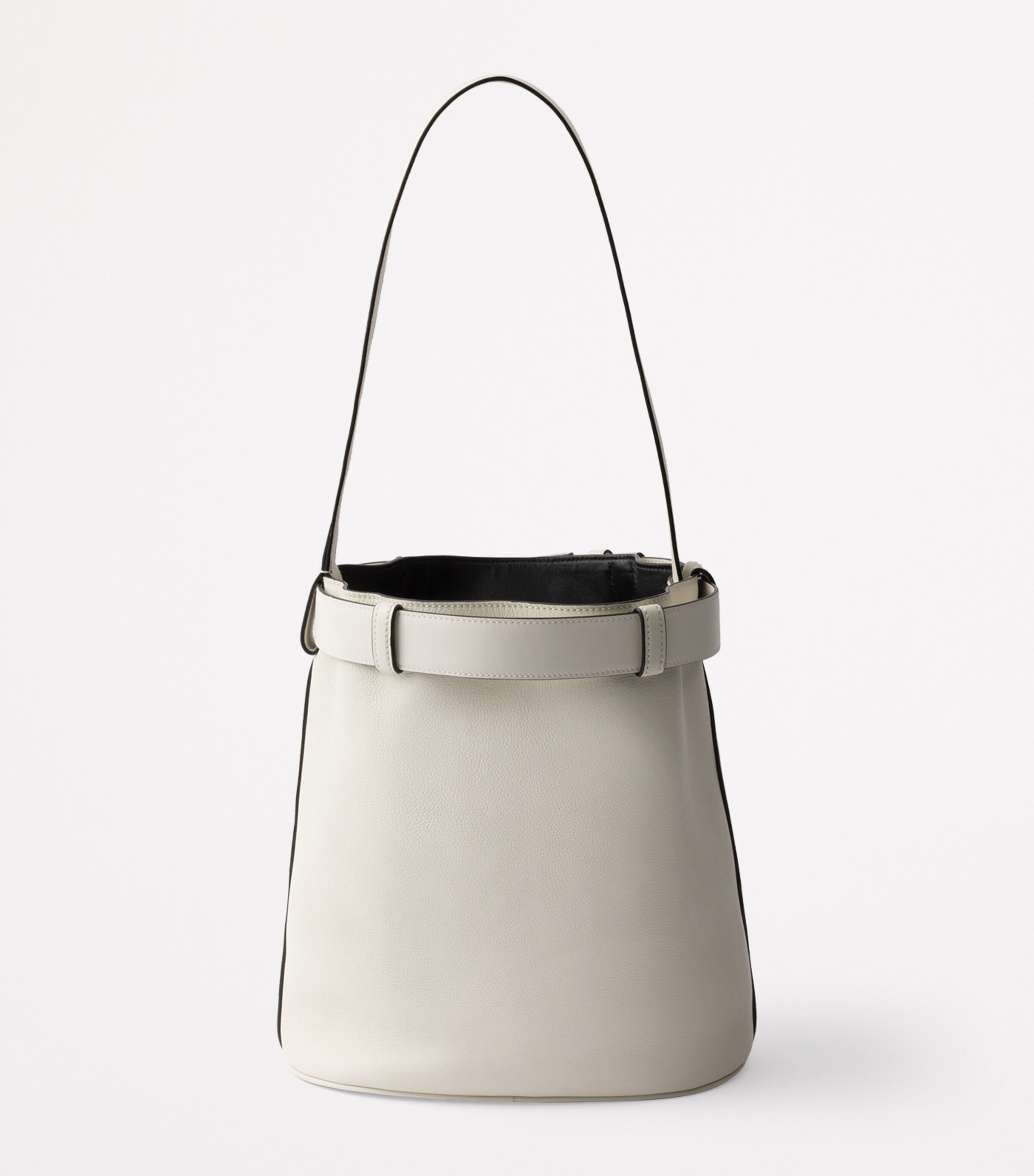 Leather Buckled Bucket Bag F0G3Z Image 3