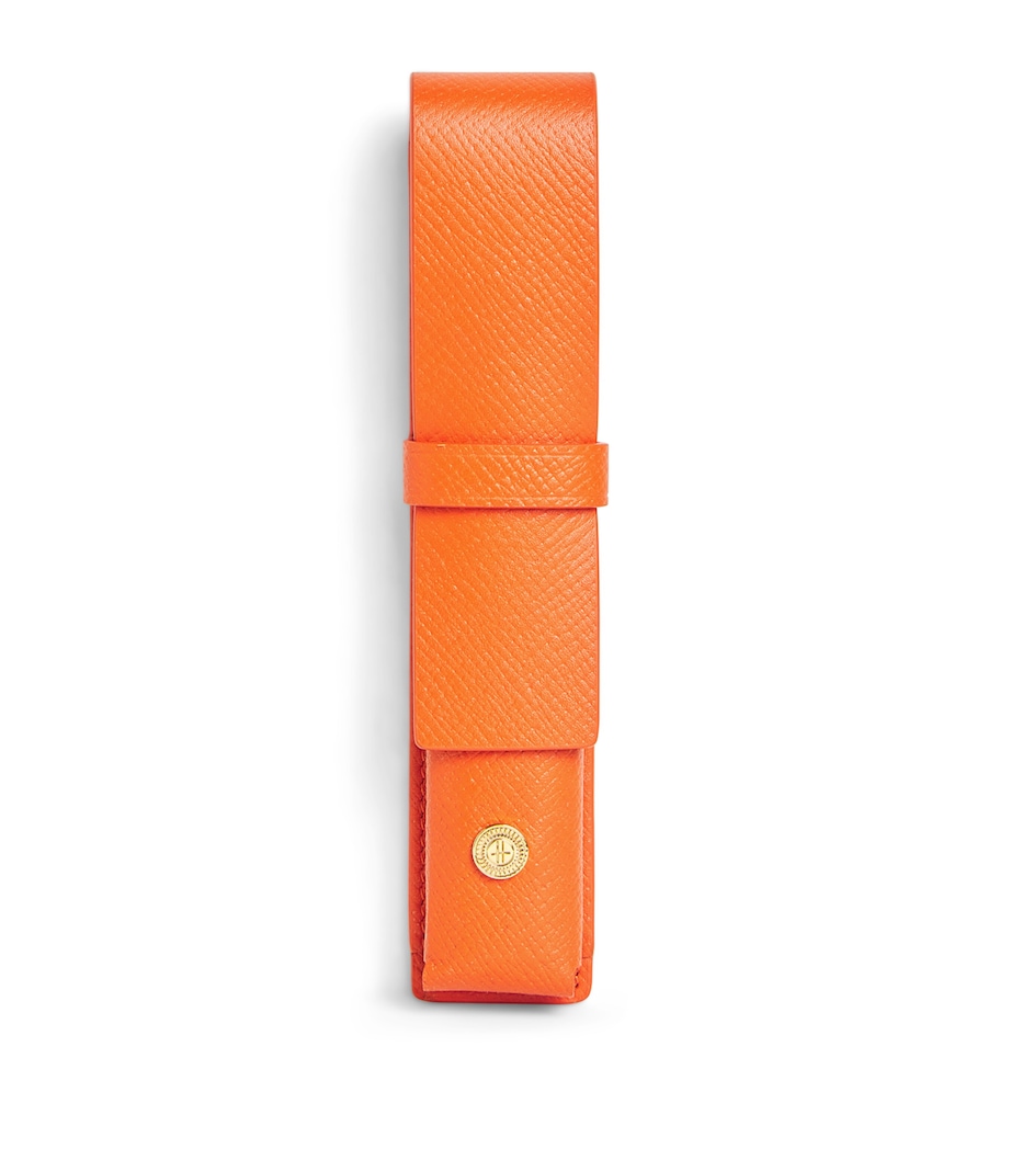 Leather Pen Sleeve ORANGE Image 1