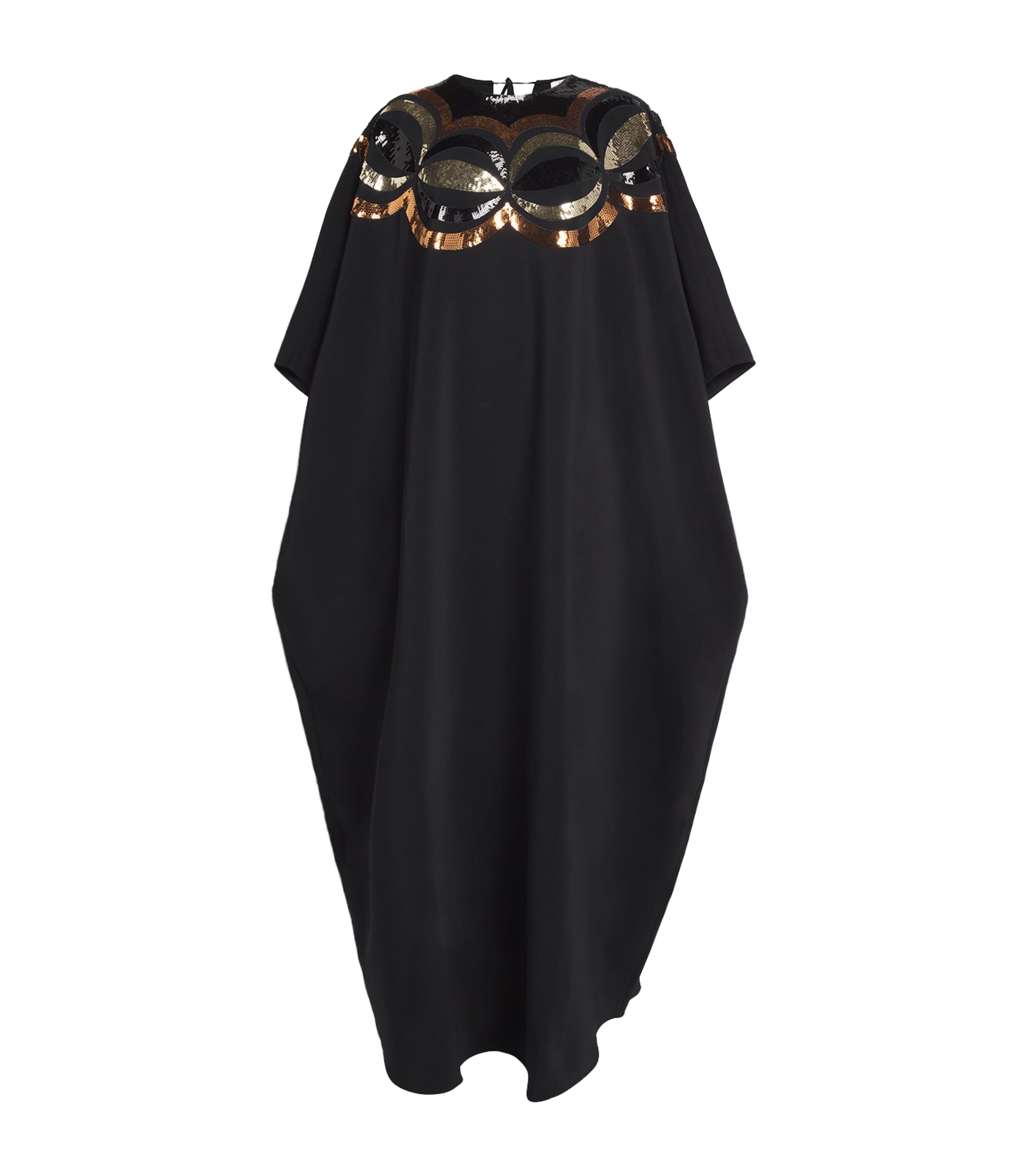 Crepe Sequin-Embellished Maxi Kaftan Dress 999/NERO Image 1