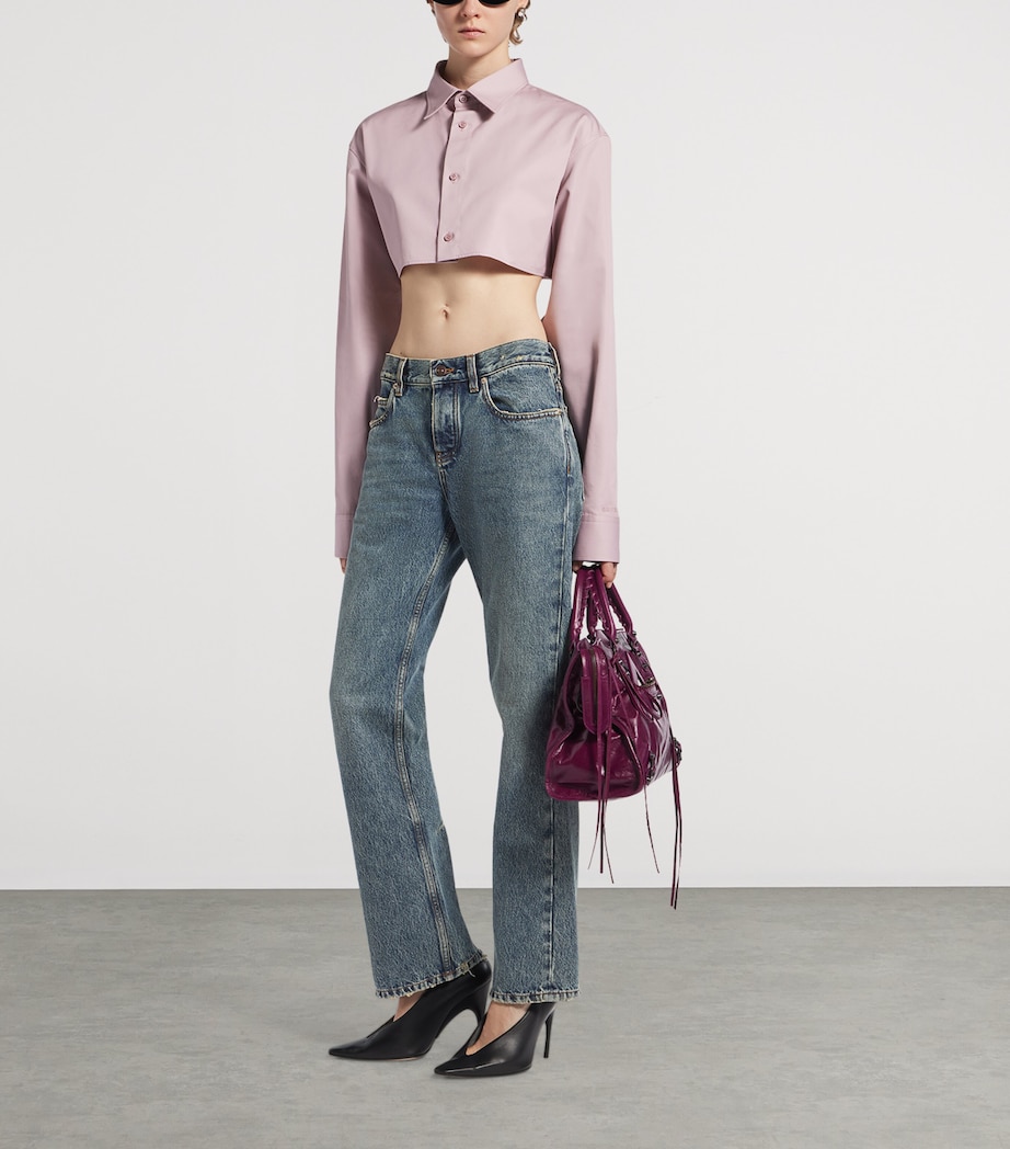 Balenciaga Womens Straight-Leg Mid-Rise Jeans Image 2