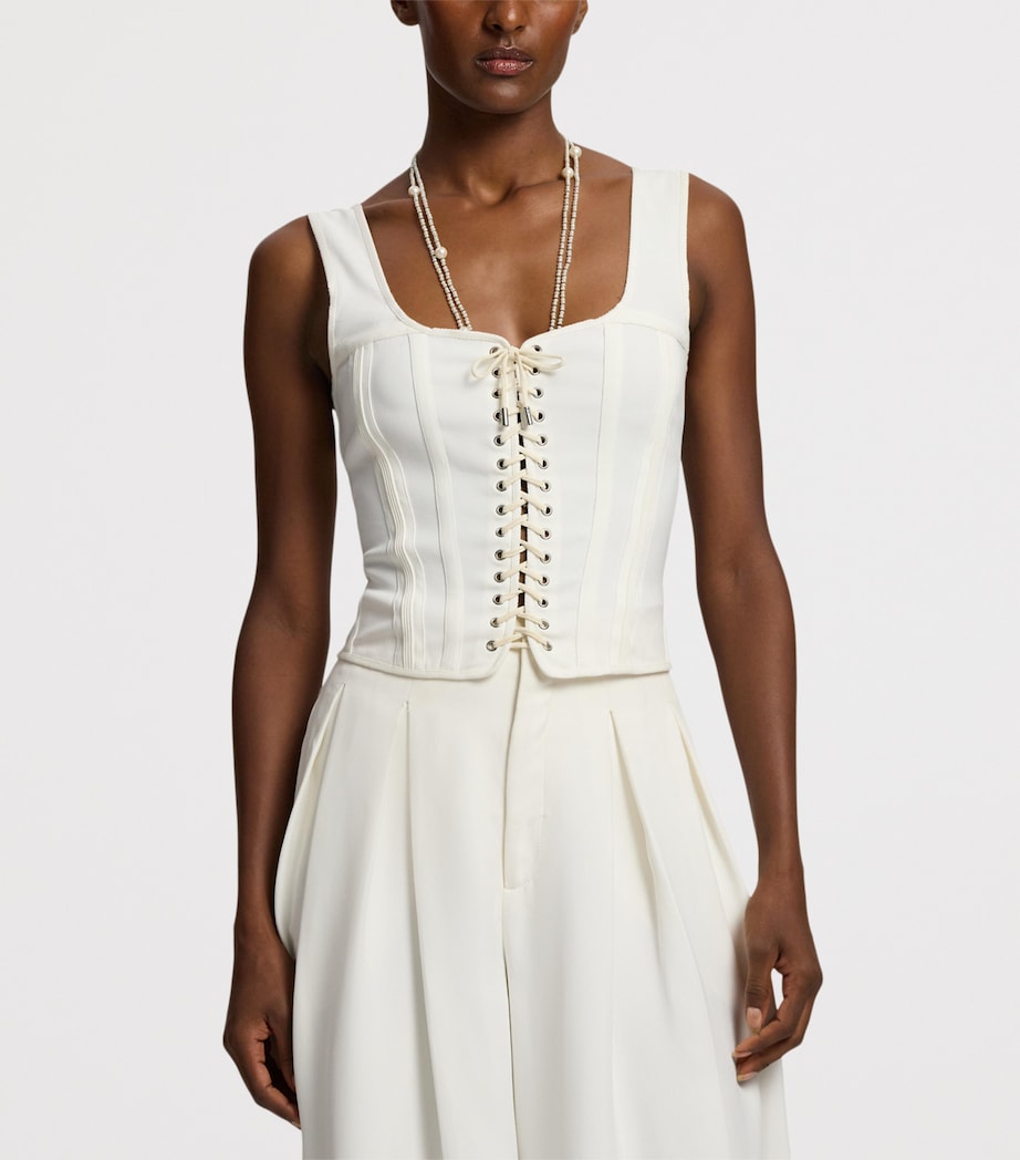 Cotton-Blend Kat Corset Top NATURAL-101 Image 9