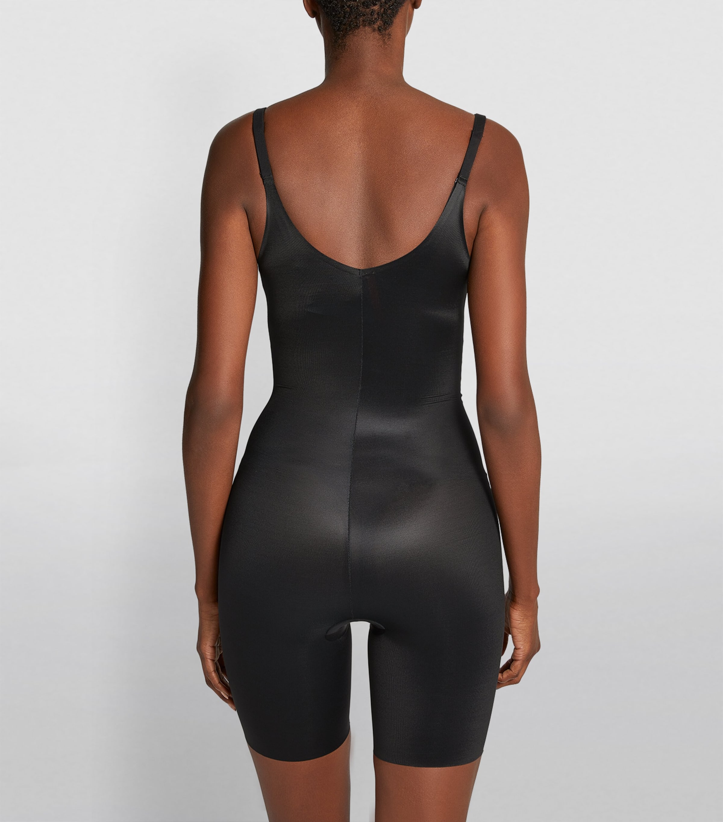 SPANXshape Invisible Open-Bust Mid-Thigh Bodysuit - Medium Control VERY BLACK Image 3