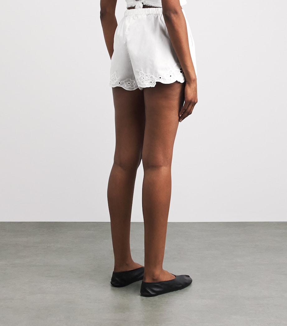 SIR. Womens Cotton Klara Drawstring Shorts Ivory Image 5