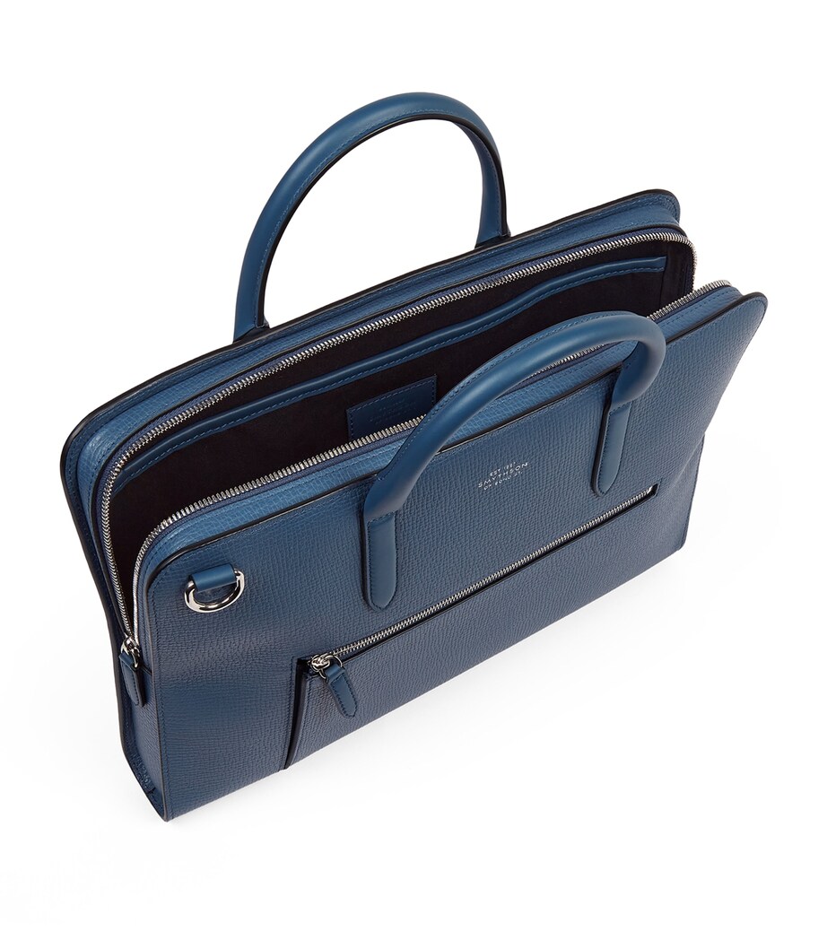 Leather Ultra Slim Briefcase ADMIRAL BLUE Image 4