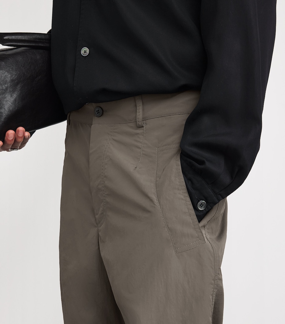 DRIES VAN NOTEN Mens Water-Repellent Trousers Khaki Image 6