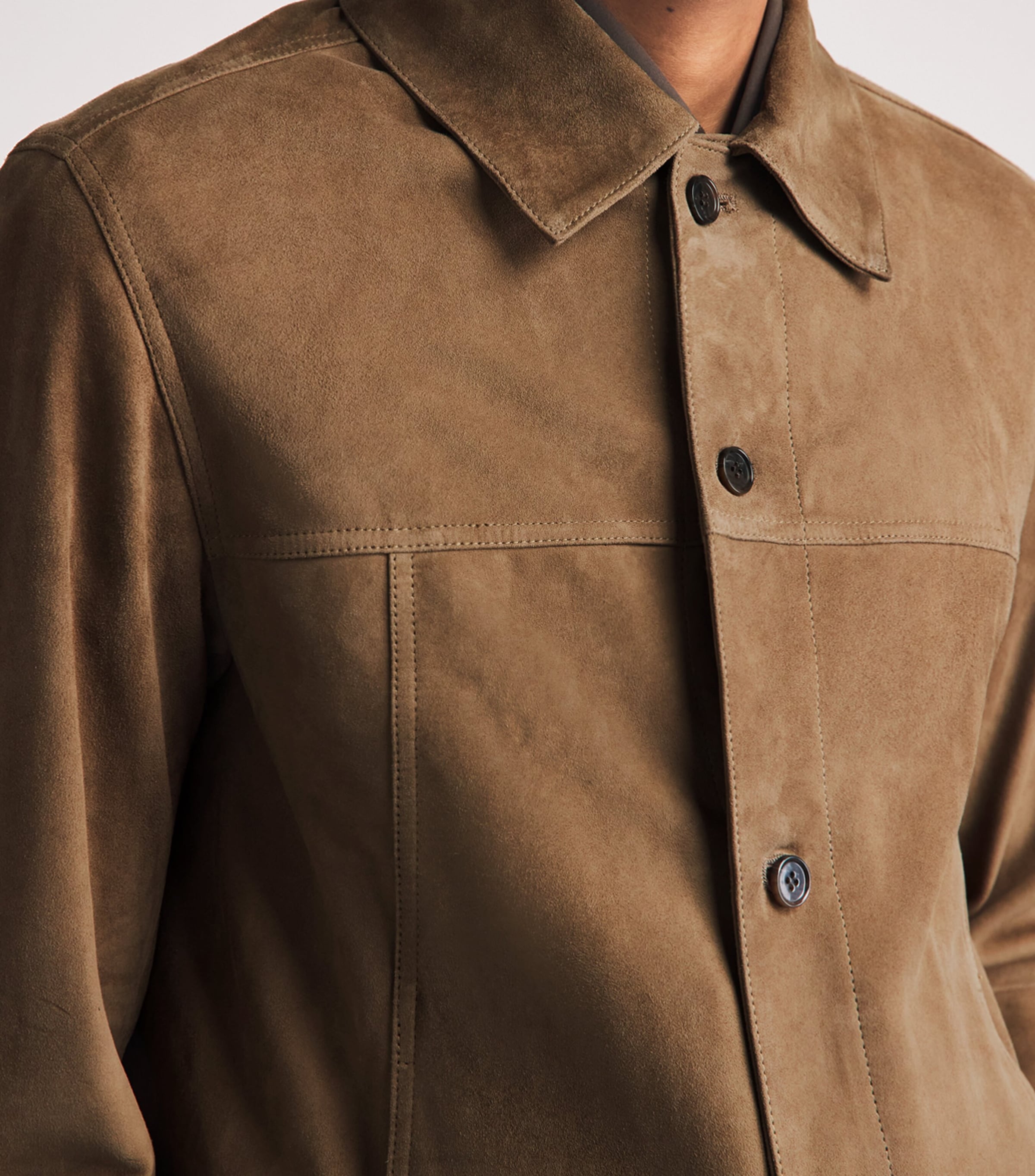 Arma Mens Goat Suede Jaden Jacket Soil Soil Image 3
