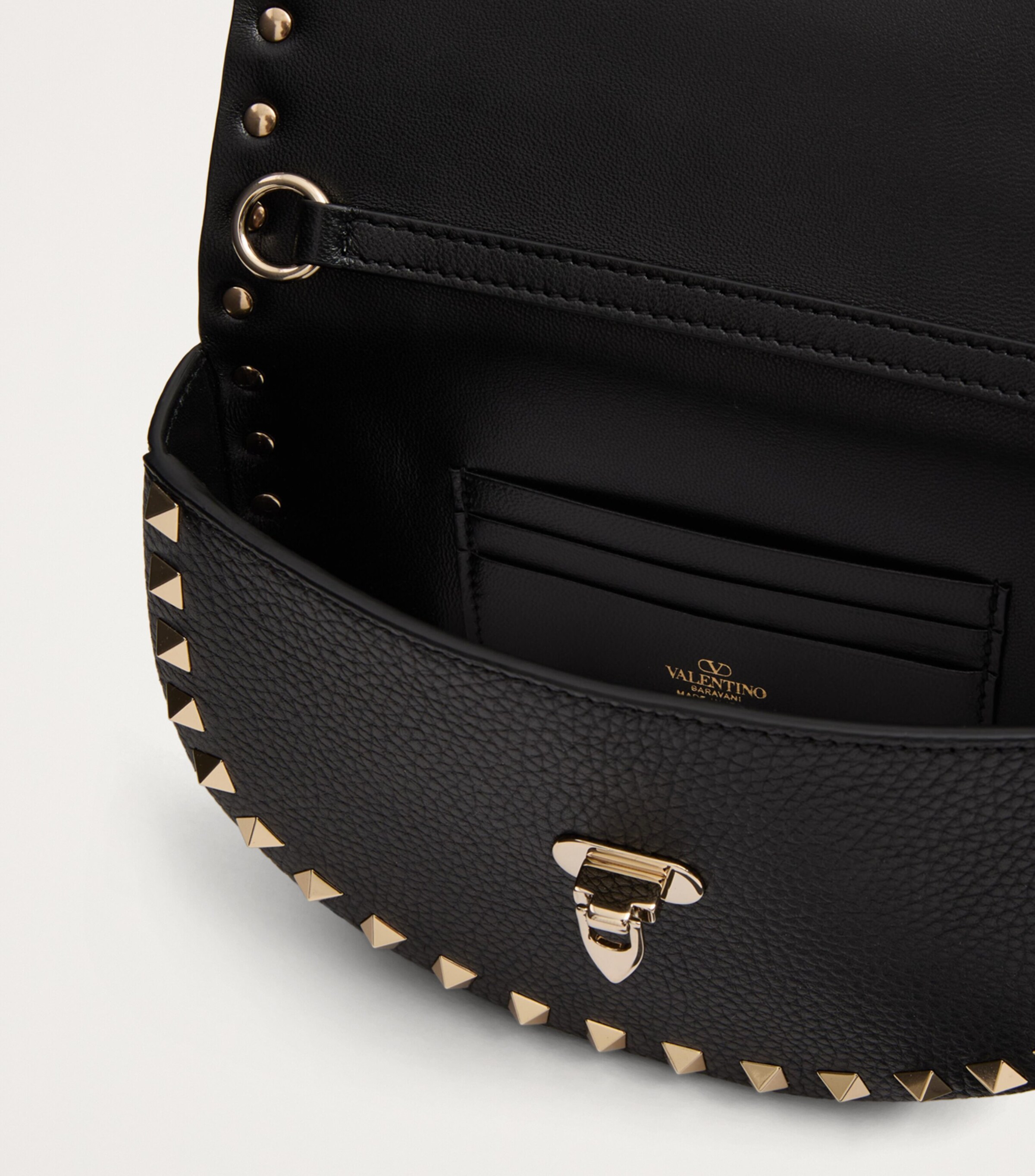 ショルダーバッグ MINI ROCKSTUD BAG Mini Rockstud Crossbody Bag In Grainy Calfskin for Woman in