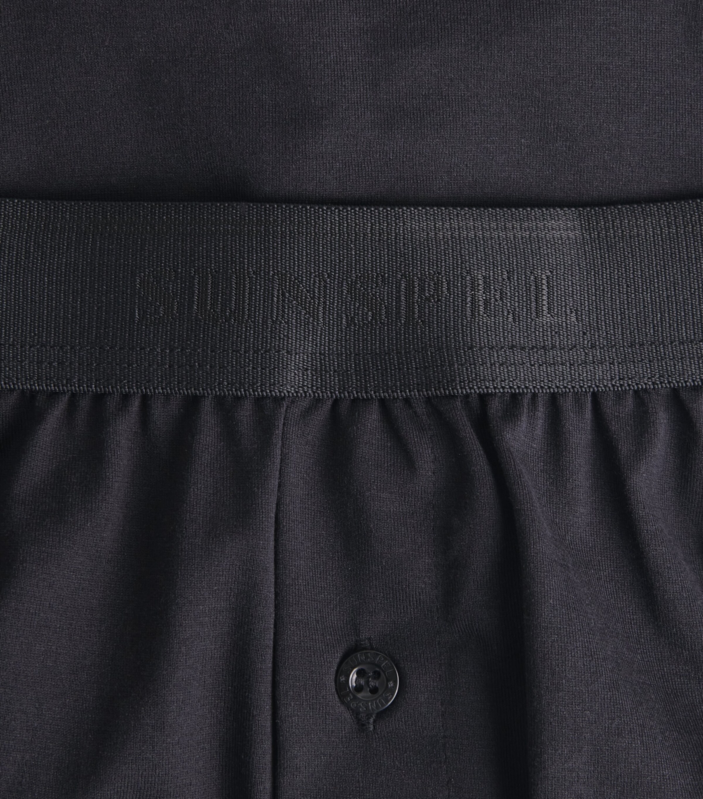 Sunspel Mens Superfine Cotton Boxer Shorts Bkaa Black Image 5