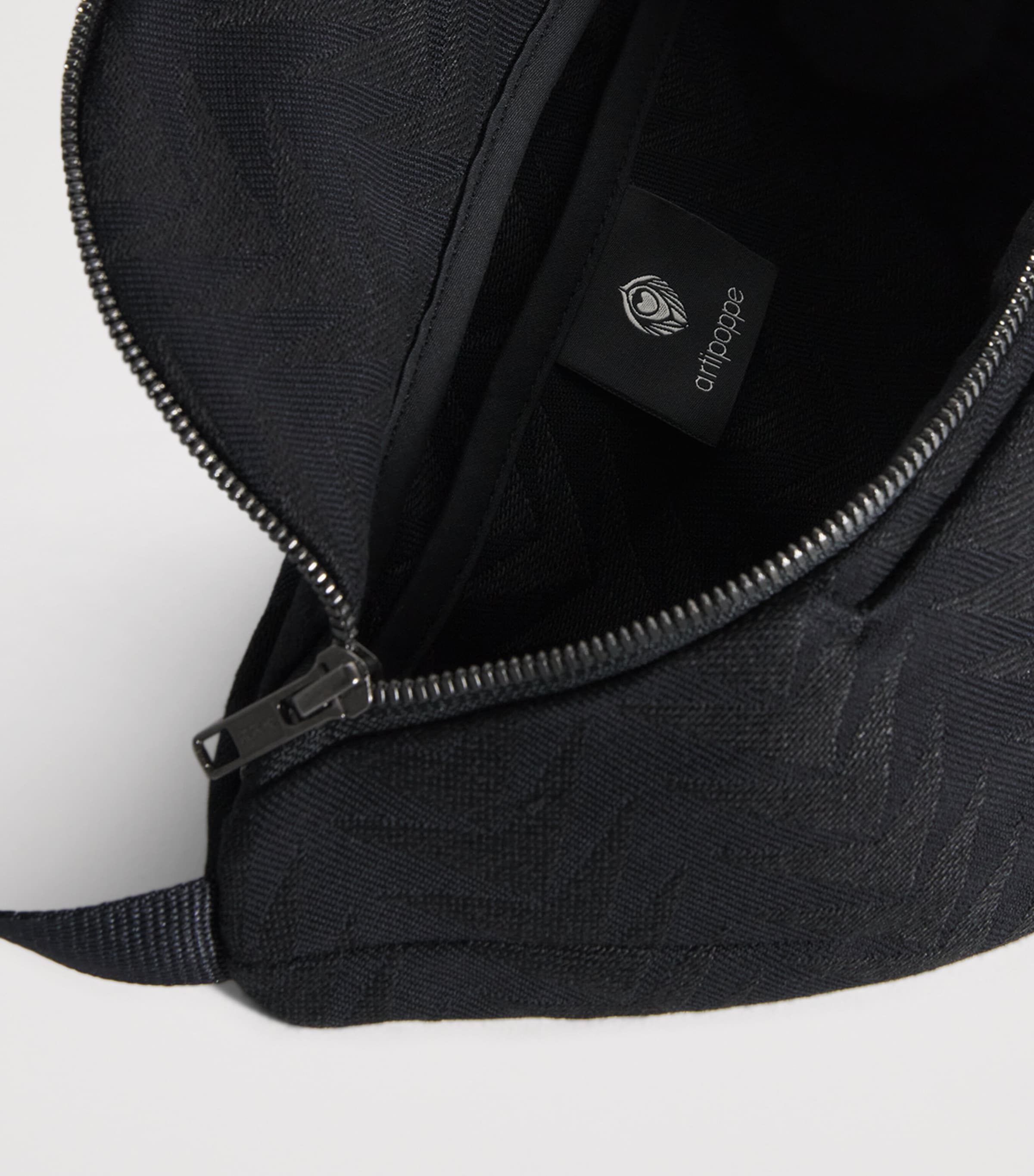 Cotton-Blend Arrow Magic Belt Bag BLACK Image 4